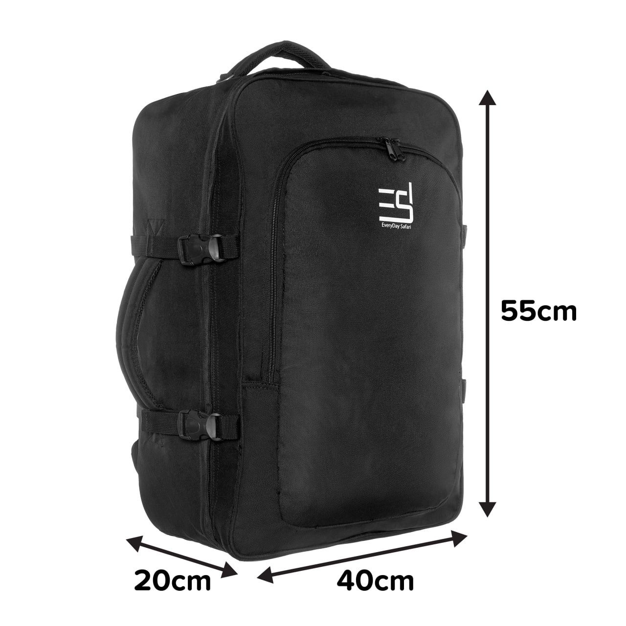 EveryDay Safari Reiserucksack Ryanair Tasche 55x40x20, Cabin, Handgepäck, Eurowings und Co, 44 L – Bild 3 von 5