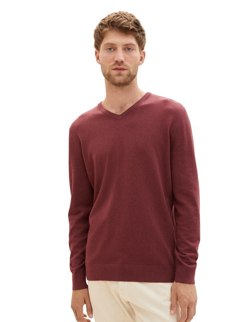 TOM TAILOR Sweatshirt Basic V-Neck Sweater günstig online kaufen