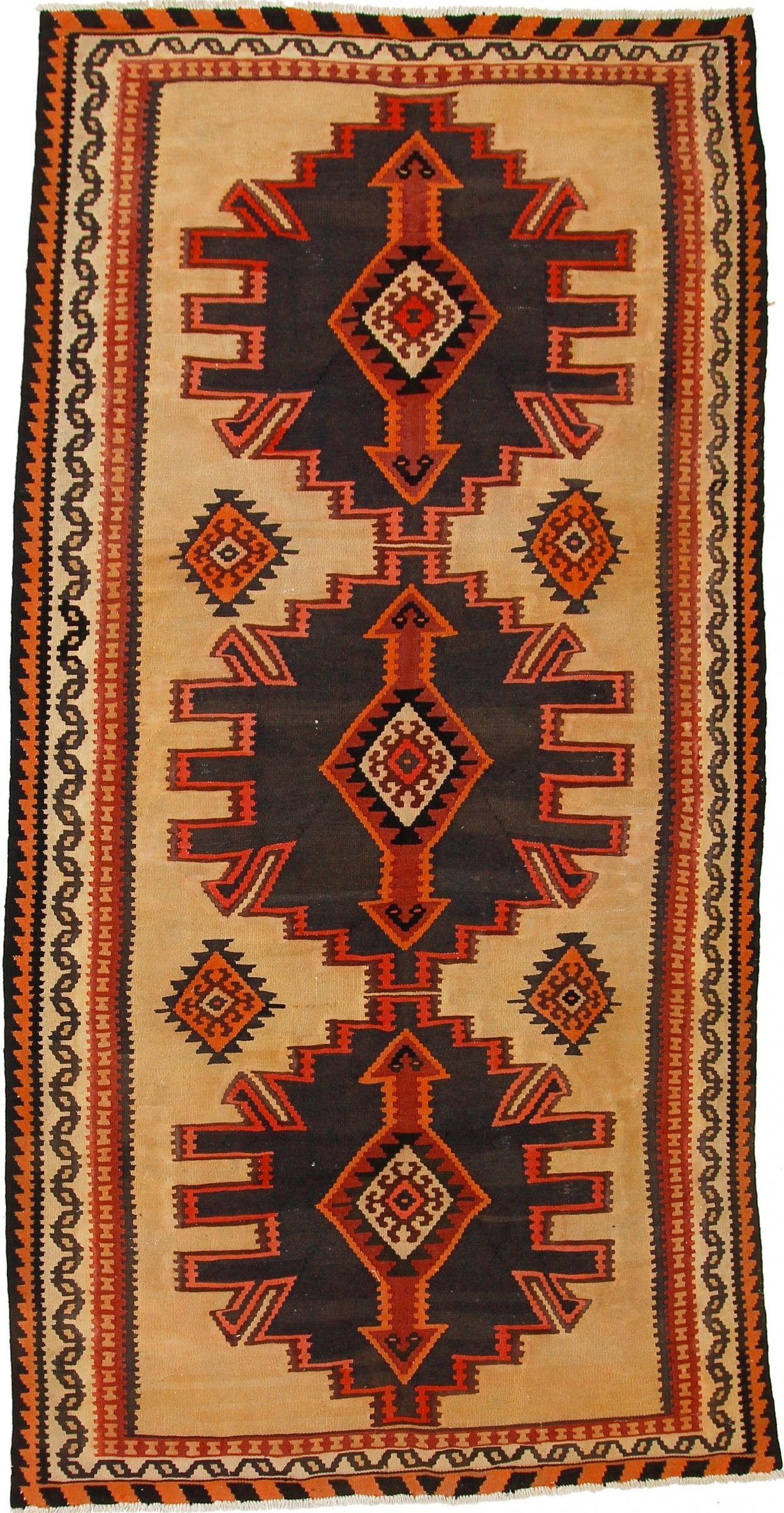 Nain Trading Orientteppich Perser Kelim Fars Azerbaijan Antik 296x154 Handgewebt Orientteppich, Дорожка, Höhe: 0.4 mm