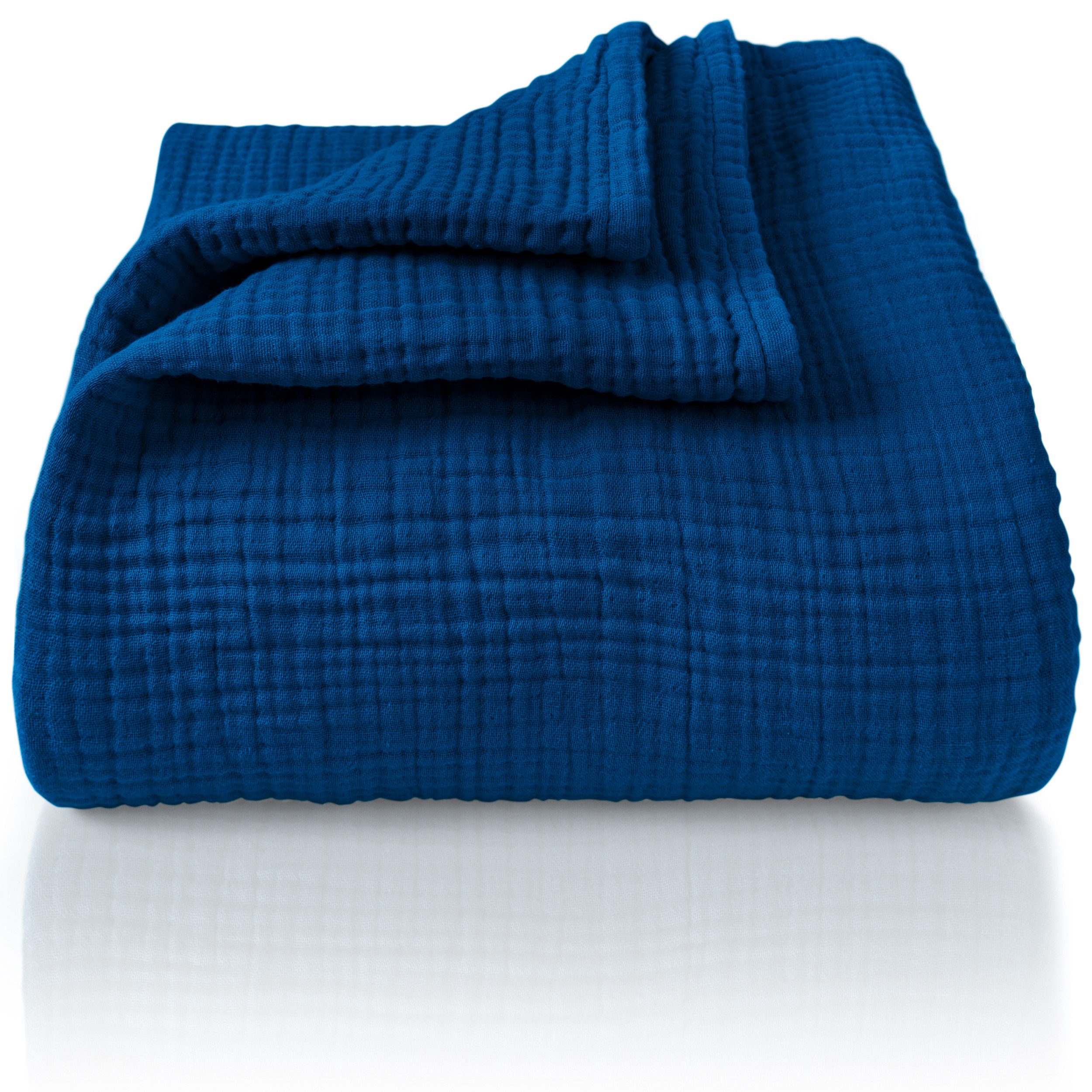 Laynenburg Tagesdecke Musselin aus 100% Baumwolle – Baumwolldecke, Kuscheldecke, Wohndecke als Sommerdecke, Bett-Überwurf, Couch-Überwurf, Sofa-Decke