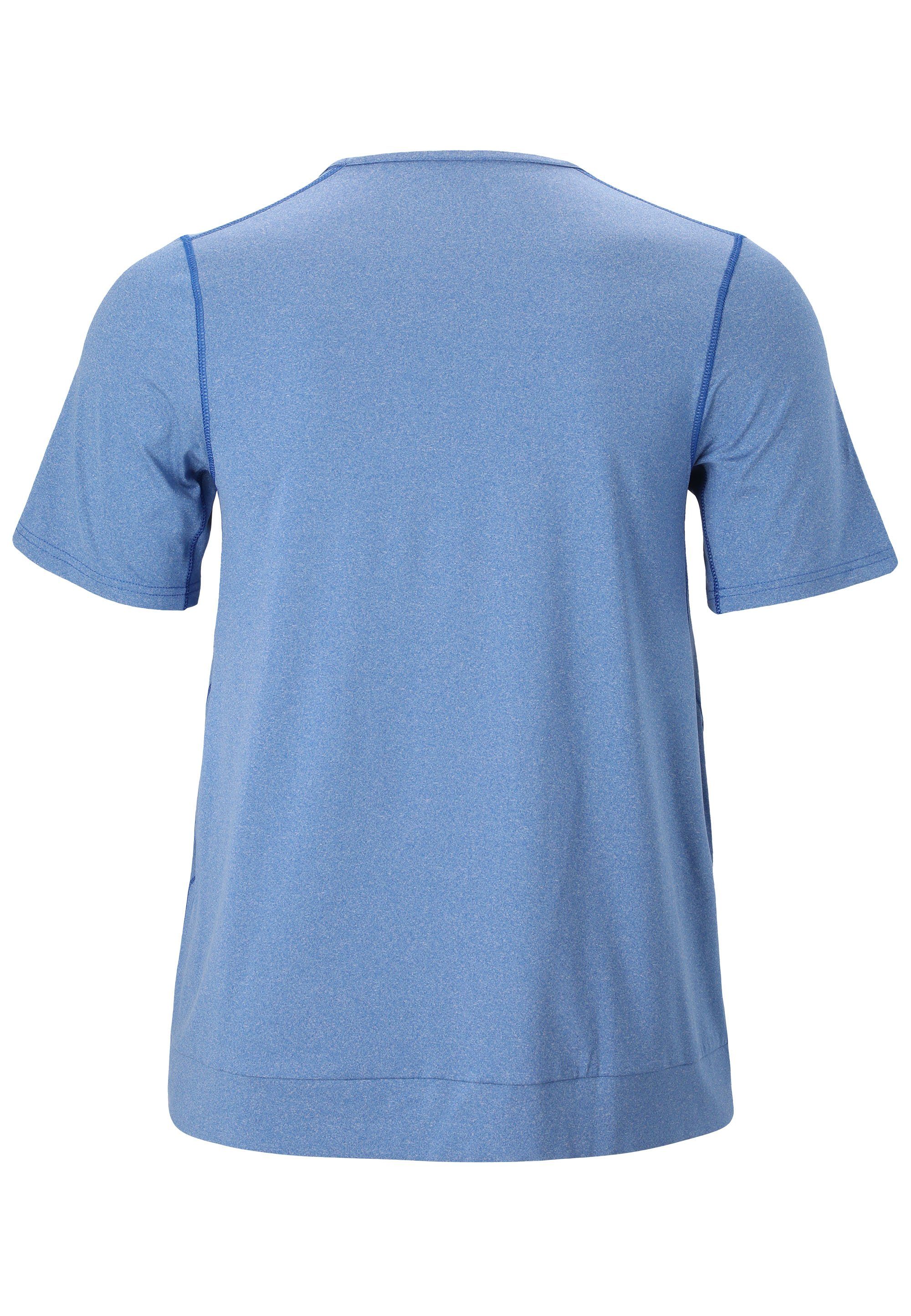 by DRY-Technologie blau-meliert (1-tlg) BREE Funktionsshirt mit Q Endurance QUICK MELANGE