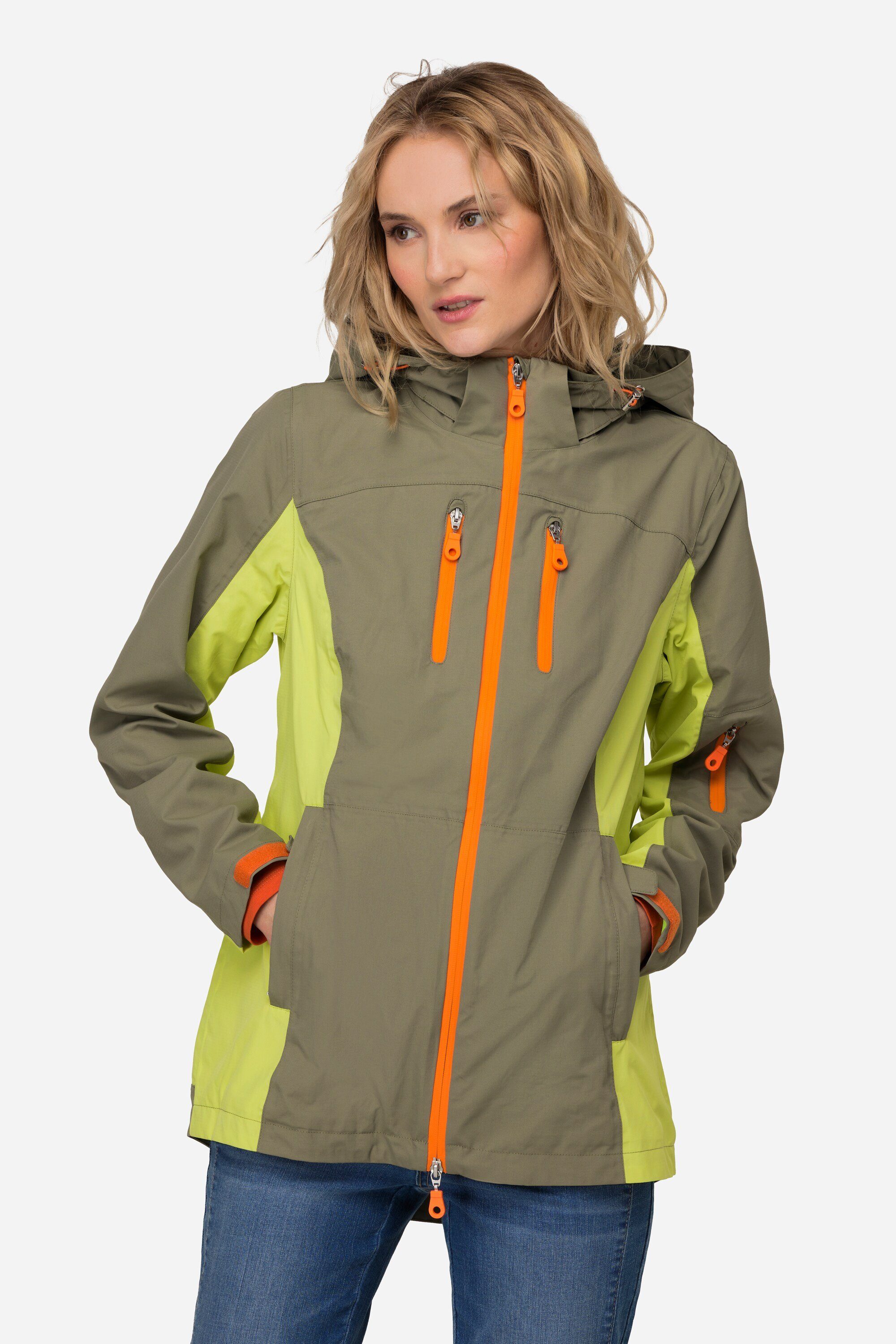 Laurasøn Funktionsjacke Funktions-Jacke Kapuze wasserabweisende Zipper grau