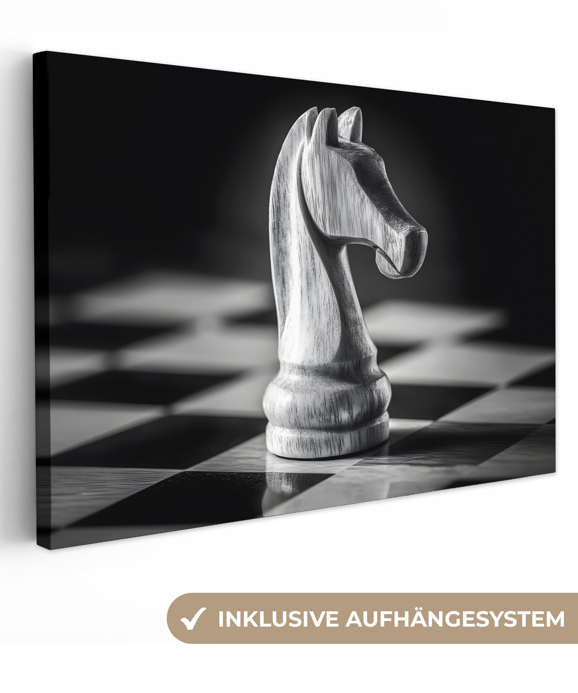 OneMillionCanvasses® Leinwandbild Pferd - Holz - günstig online kaufen