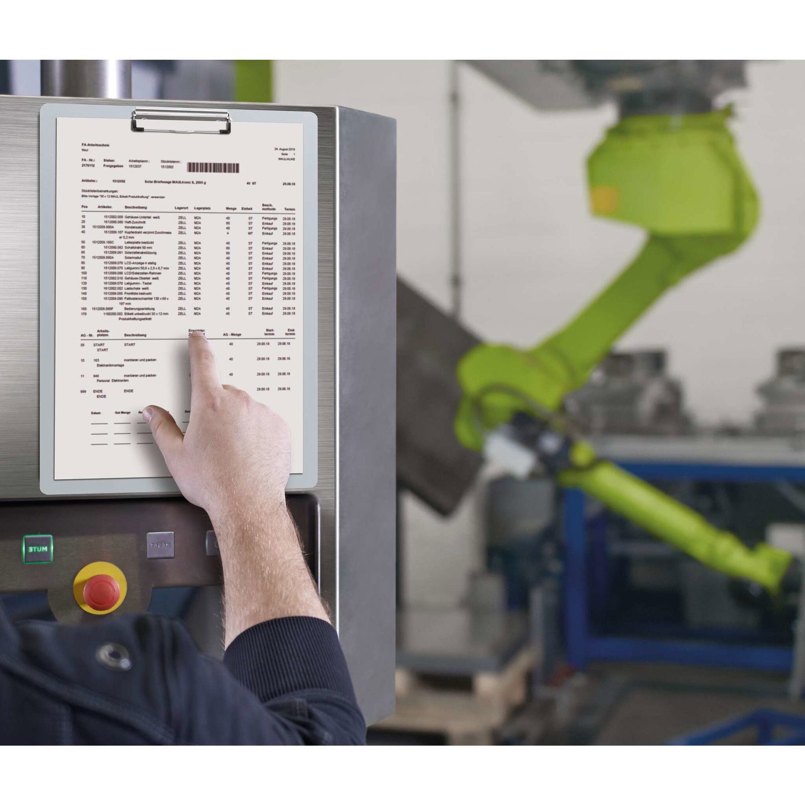 MAUL Konferenzmappe A3 Klemmbrett Aluminium Bügelklemme kurze Seite, Magnetband