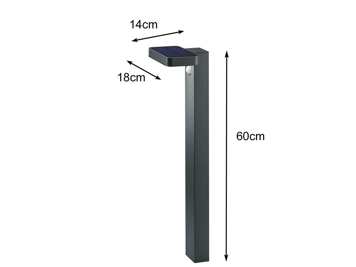Reality Leuchten LED Solarleuchte, Bewegungsmelder, LED fest integriert, Warmweiß, 2er-Set Solar-licht Wegeleuchten mit Bewegungsmelder Garten beleuchten