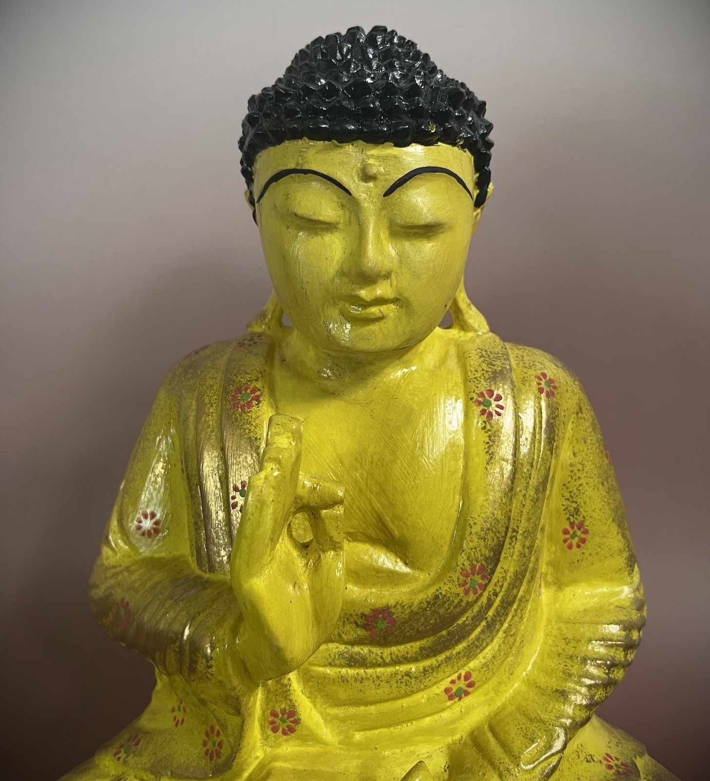 groß Geste Buddha Holz Figur Asien 30cm Buddhafigur LifeStyle lehrende