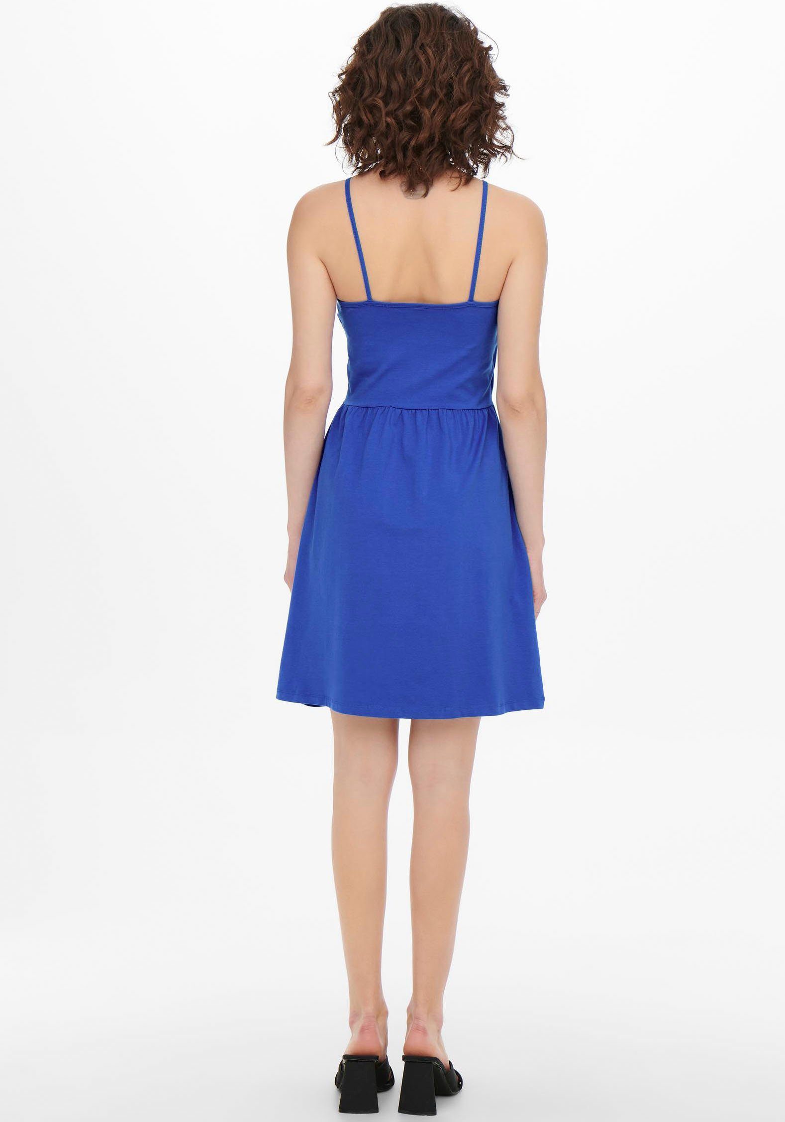 ONLY Minikleid ONLAMBER STRAP SHORT blau CS JR SCALLOP DRESS