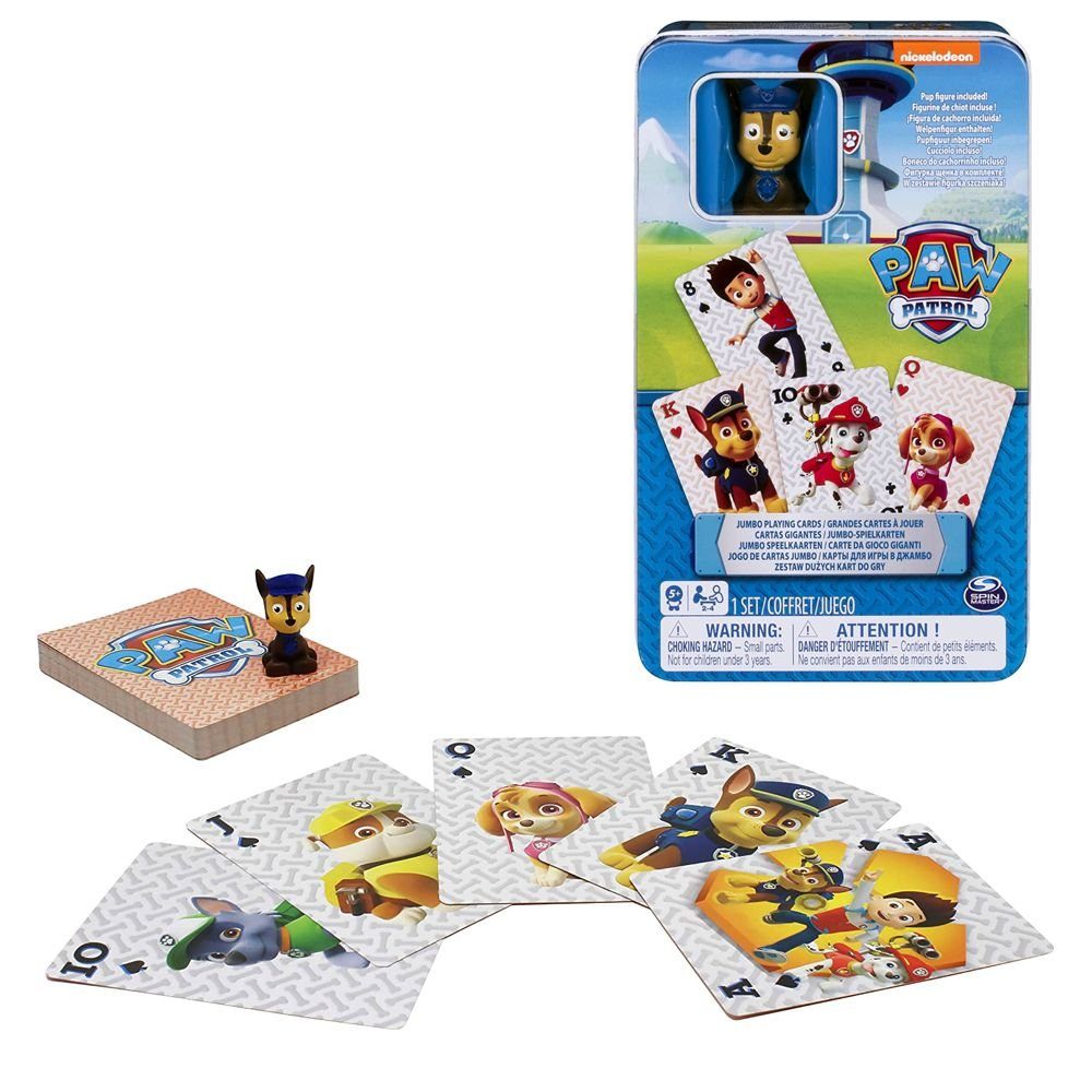 PAW PATROL Spiel Jumbo Kartenspiel 54 Karten Paw Patrol Legespiel Familienspiel, Kartenspiel