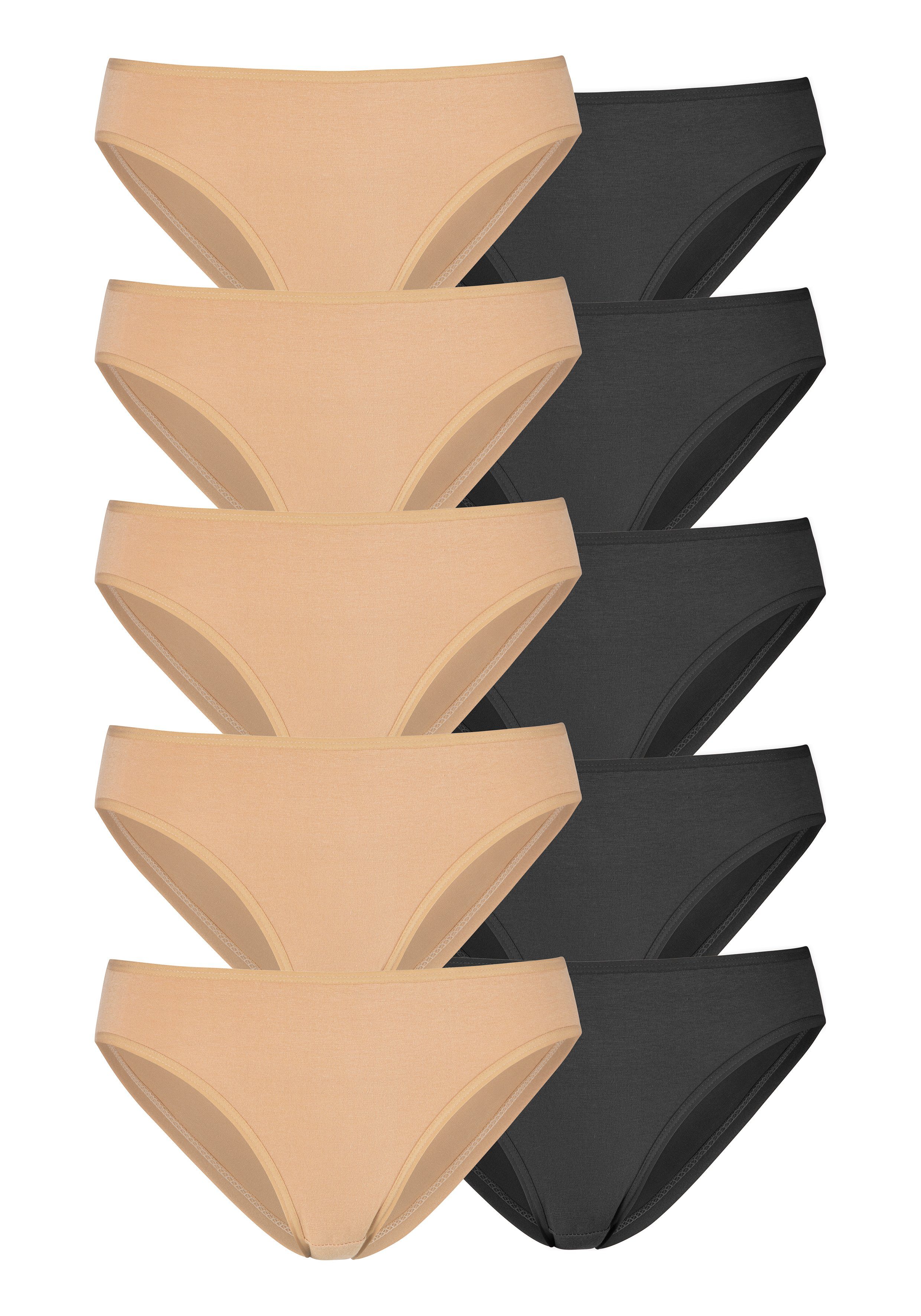 petite fleur Bikinislip (10er-Pack) aus elastischer Baumwolle
