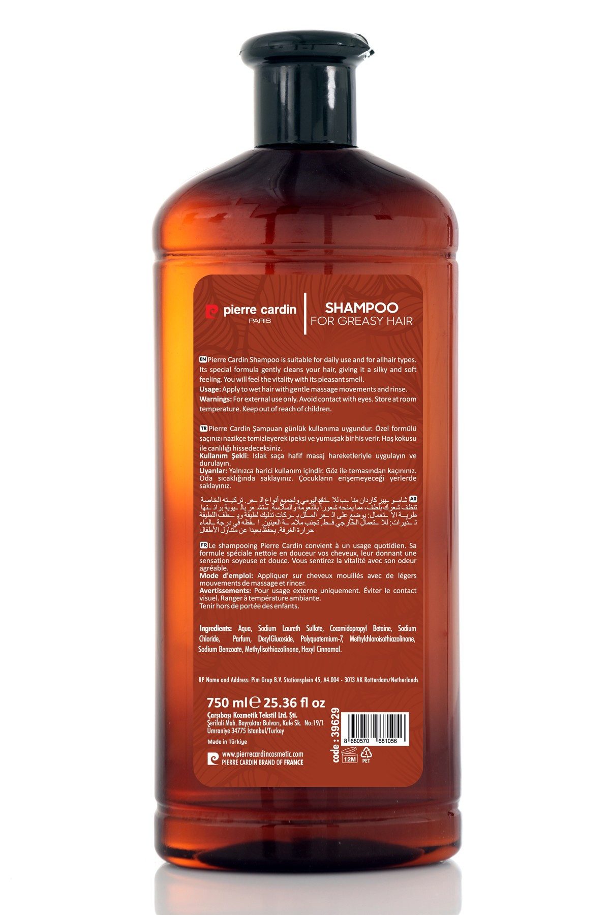 Pierre Cardin Haarshampoo 750 ml C1901
