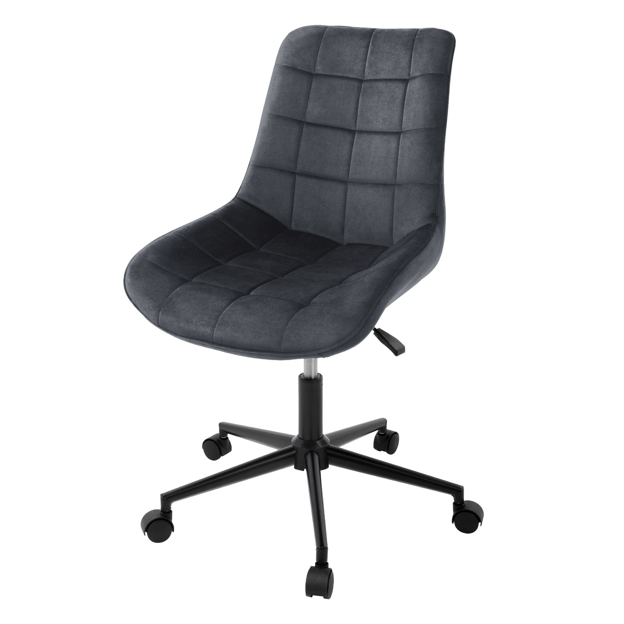 ML-DESIGN Bürostuhl Schreibtischstuhl mit Rückenlehne 360° drehbar höhenverstellbar (1 St), Polsterstuhl Grau, Samtbezug Metallgestell Drehstuhl Sessel