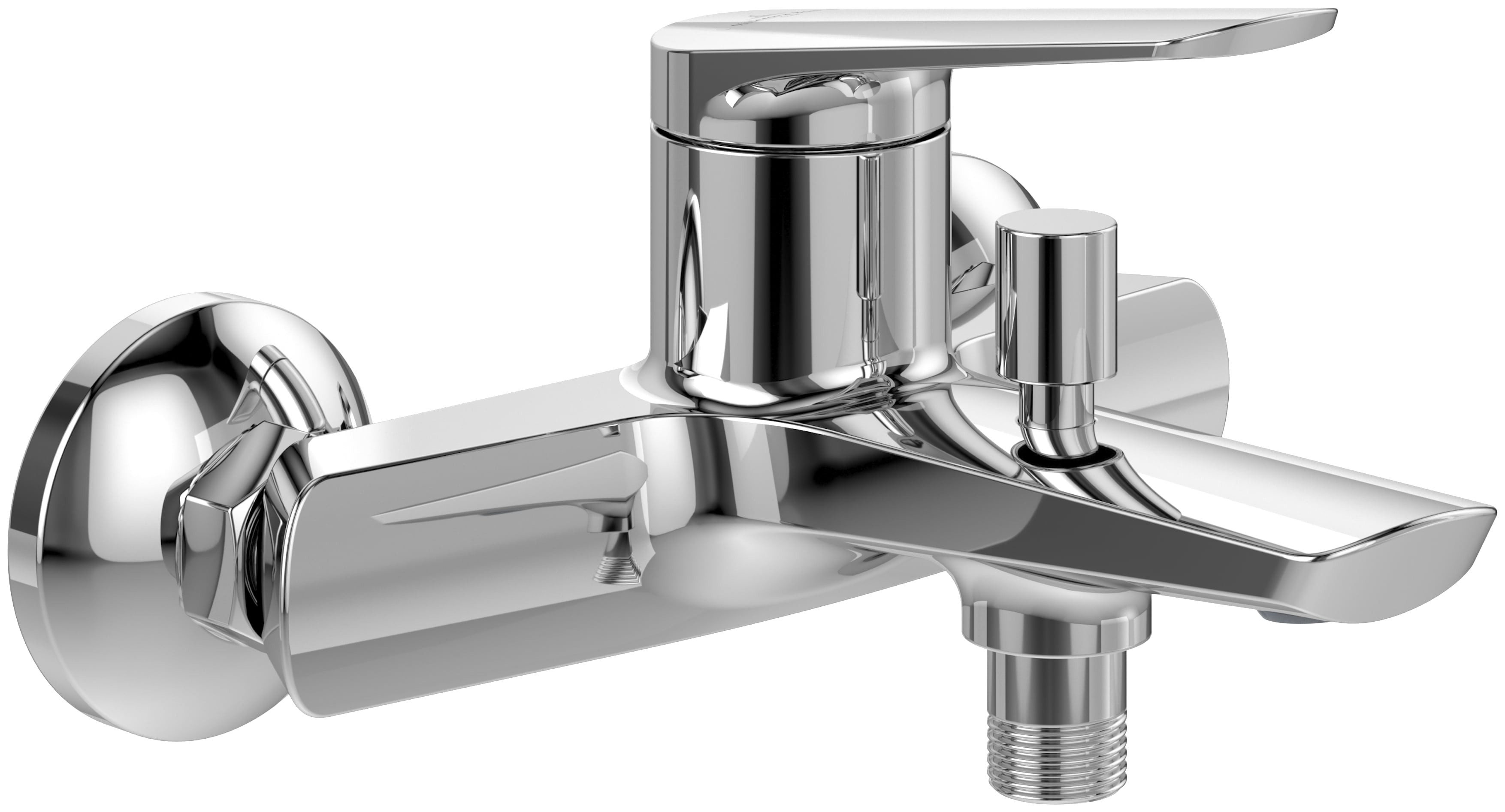 Villeroy & Boch Wannenarmatur Oasis Aufputz Wasserhahn Badewanne mit Rückflussschutz und Umstellfunktion