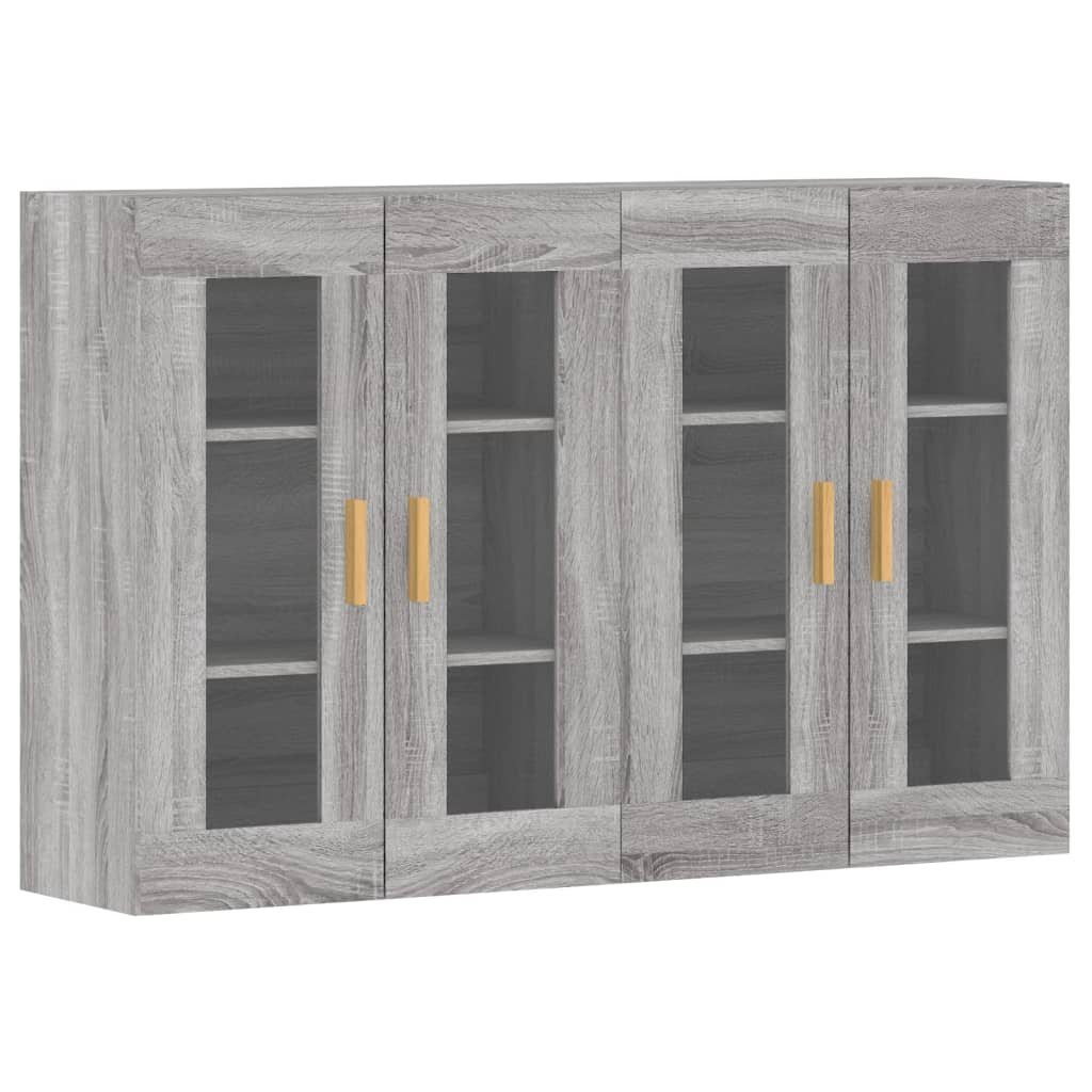 vidaXL Sideboard Wandschränke 2 Stk. Grau günstig online kaufen