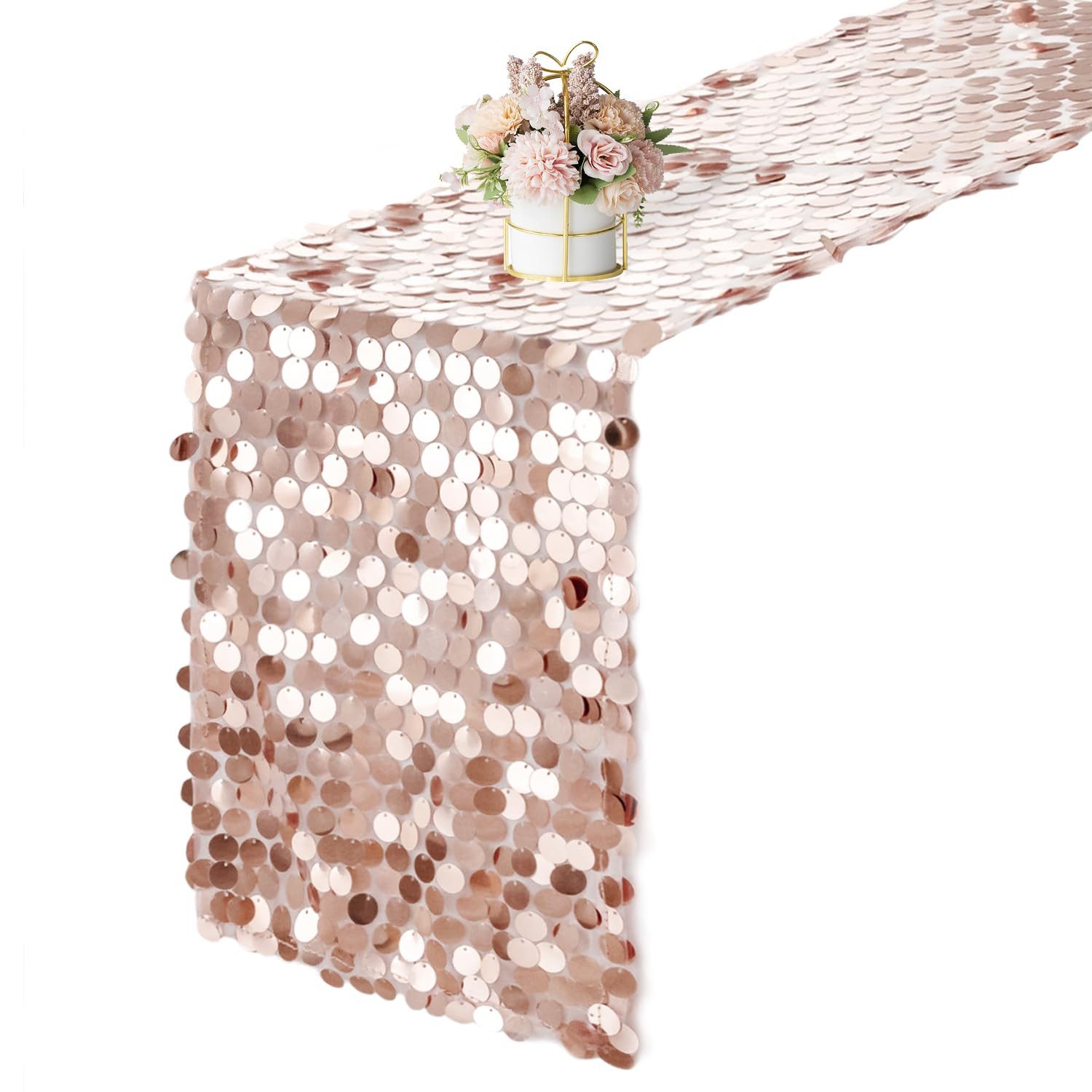 CLTYQ Tischläufer Tischläufer Pailletten, 275x30cm rechteckiger Tischläufer günstig online kaufen