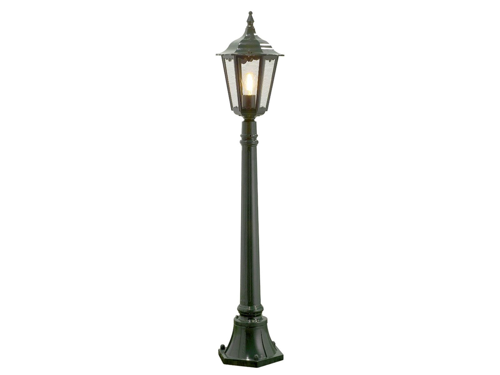 KONSTSMIDE LED Pollerleuchte Höhe 120cm, inkl. E27 Leuchtmittel, LED wechselbar, Warmweiß, Landhausstil Garten-Laterne zur Wegbeleuchtung