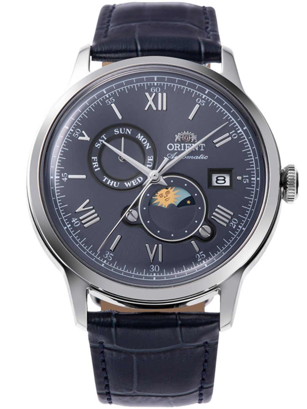 Orient Automatikuhr Orient RA-AK0806L30B Herrenuhr Bambino Sun & Moon 41mm 3ATM Orient RA-AK0806L30B Herrenuhr Bambino Sun & Moon 41mm 3ATM
