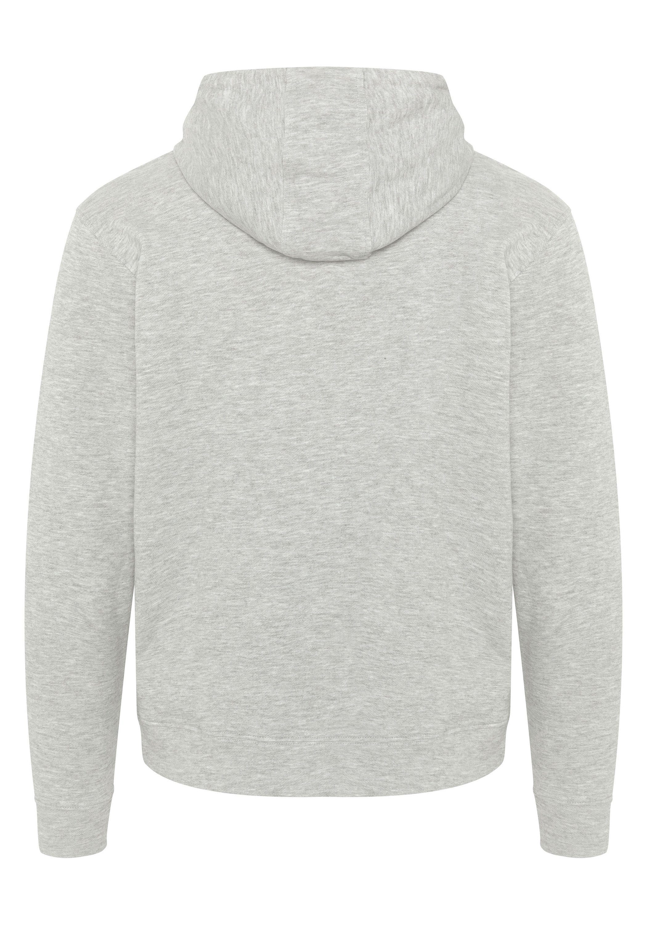 Detto Fatto Kapuzensweatshirt Basic-Stil Light im 72 Grey