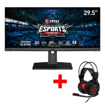 MSI Optix MAG301RF Gaming-LED-Monitor (75 cm/29,5 ", 2560 x 1080 px, WFHD, 1 ms Reaktionszeit, 200 Hz, Rapid IPS, 3 Jahre Herstellergarantie, höhenverstellbar, USB-C)