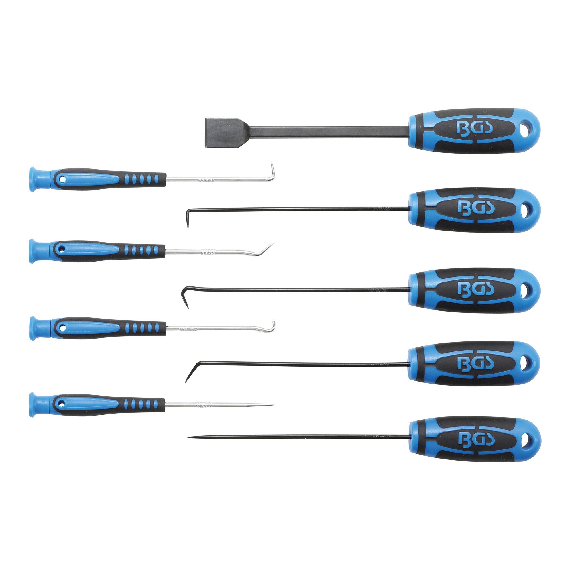 BGS technic Radnabenabzieher BGS Nadel-, Haken- und Schaber-Satz 9 teilig