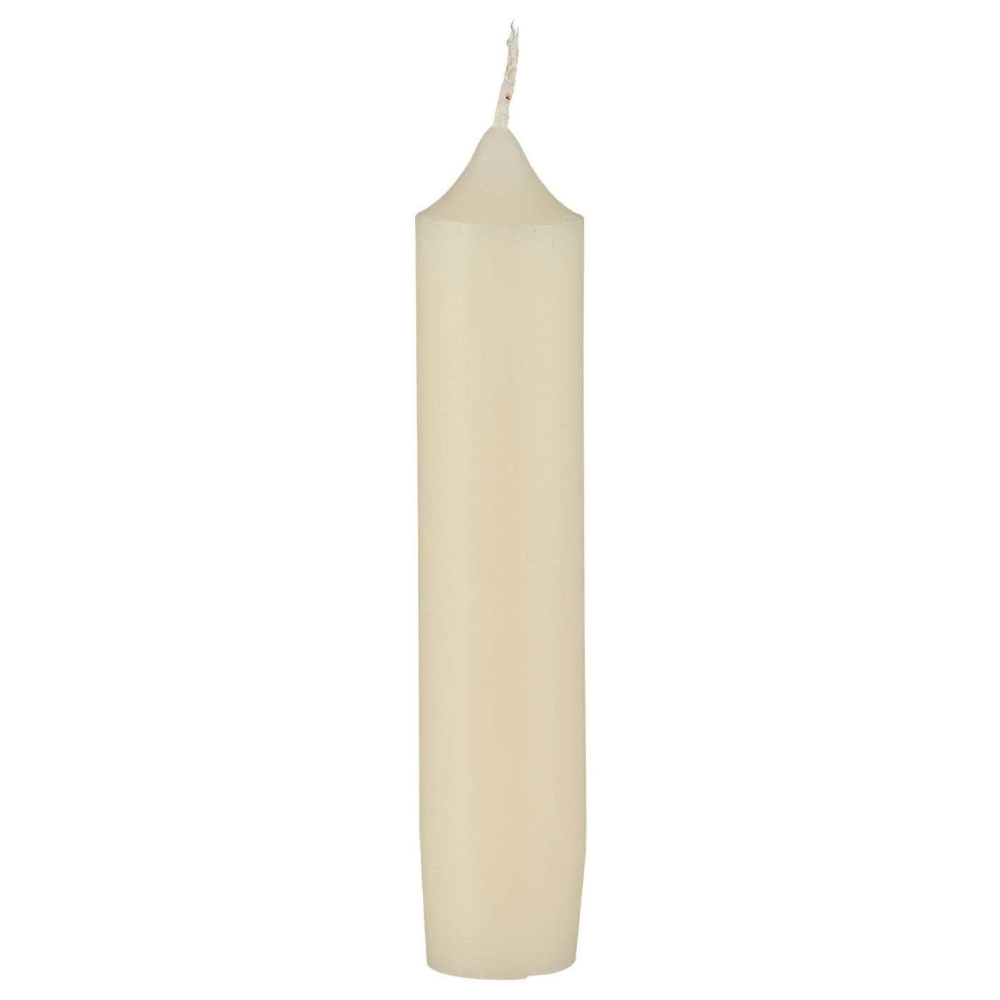Tafelkerze IB Laursen 1 Stück Stab Kerze CREME natur Leuchter Spitz Tafel H=11cm