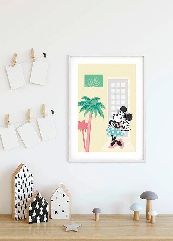 Komar Poster Minnie Mouse Schlafzimmer, Disney Palms, (1 St), Wohnzimmer Kinderzimmer