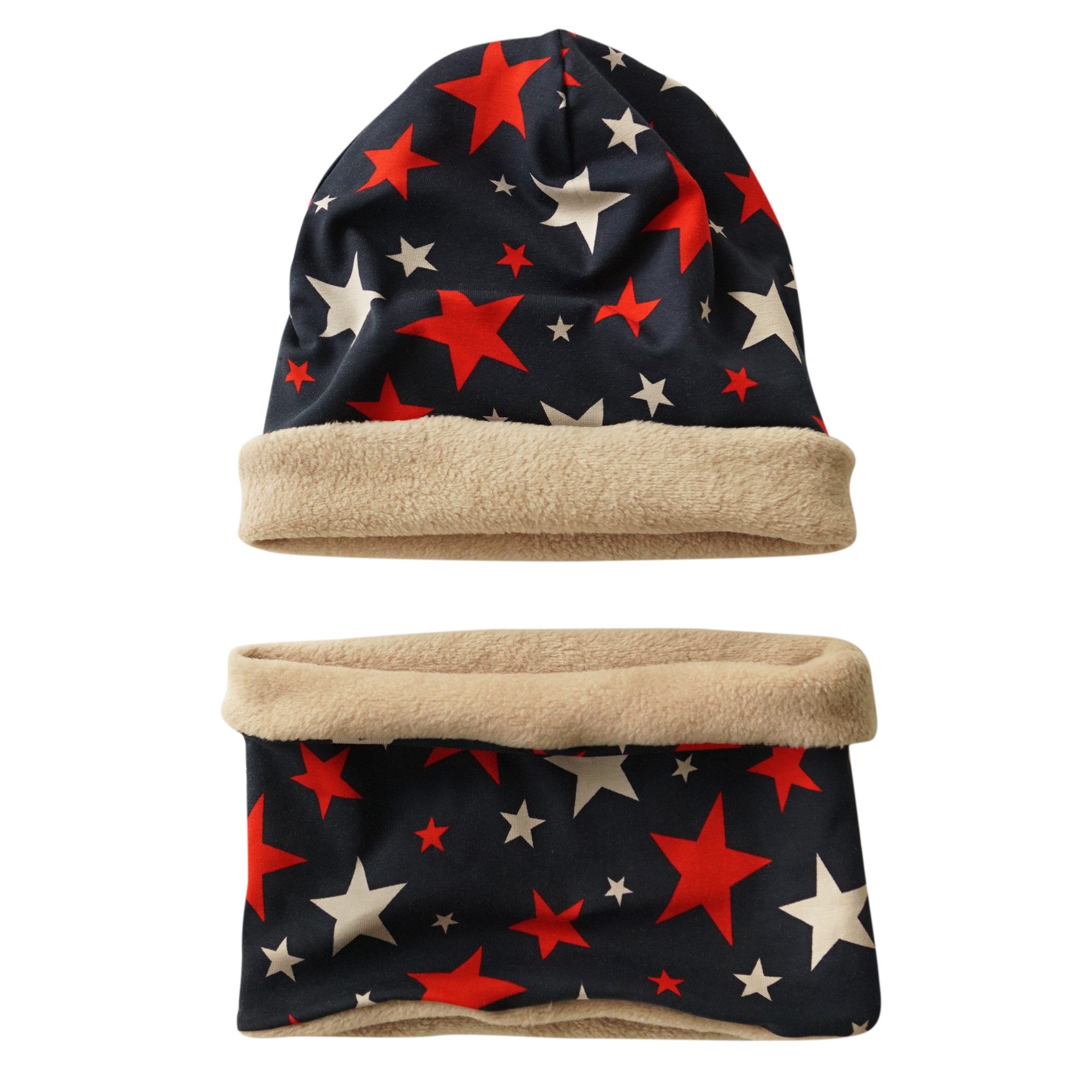 Britta Meier Beanie Warmes Kinder-Set Loop und Beanie (4-8 J) Marke Britta Meier