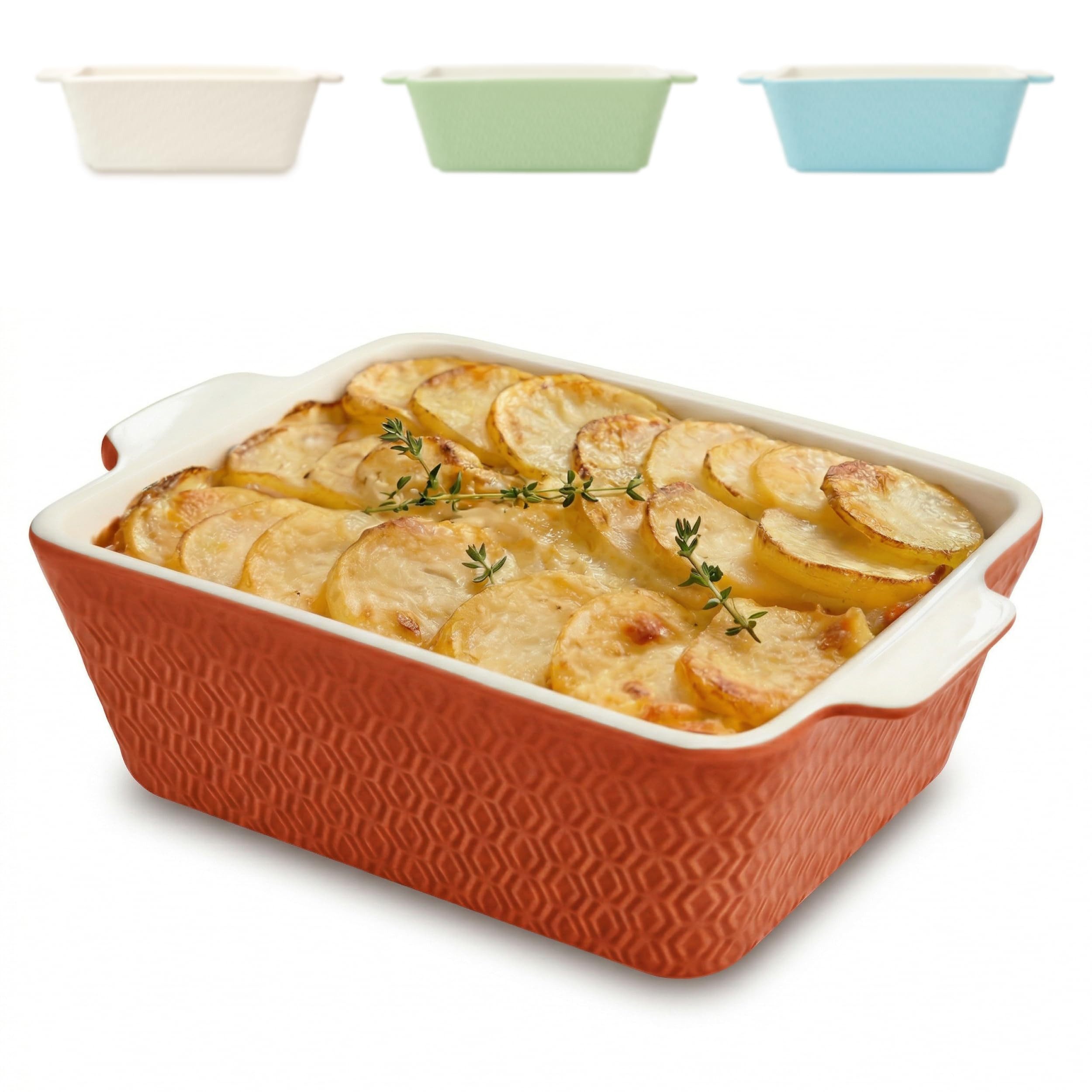 Praknu Auflaufform Auflaufform Klein aus Keramik für 2 Personen - Mini Auflaufform, Keramik, (1-St), Antihaftbeschichtung, hoher Rand, kratz- und schnittfest