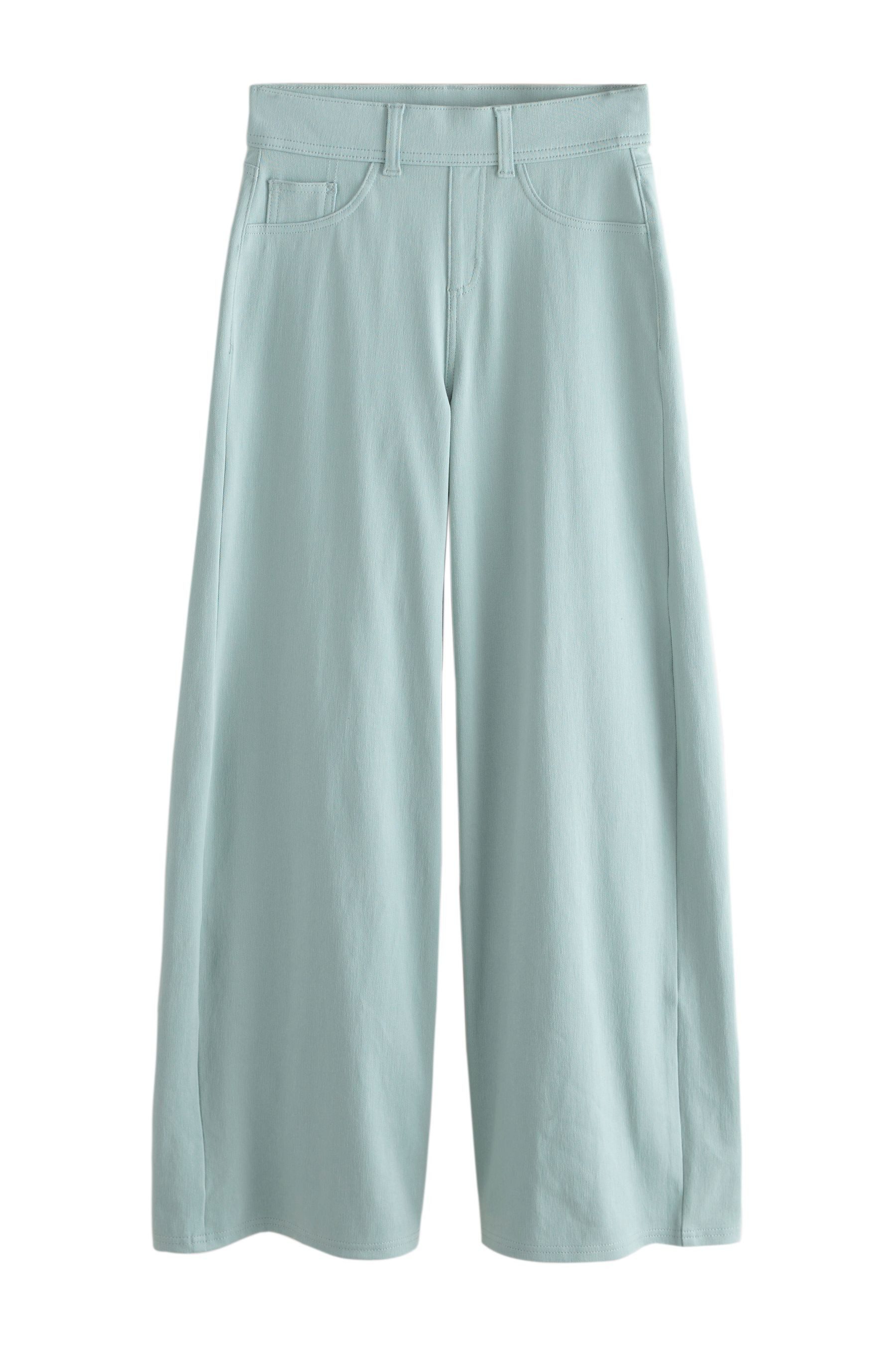 Next Jeansleggings Denim-Hose aus Jersey mit weitem Bein (1-tlg)
