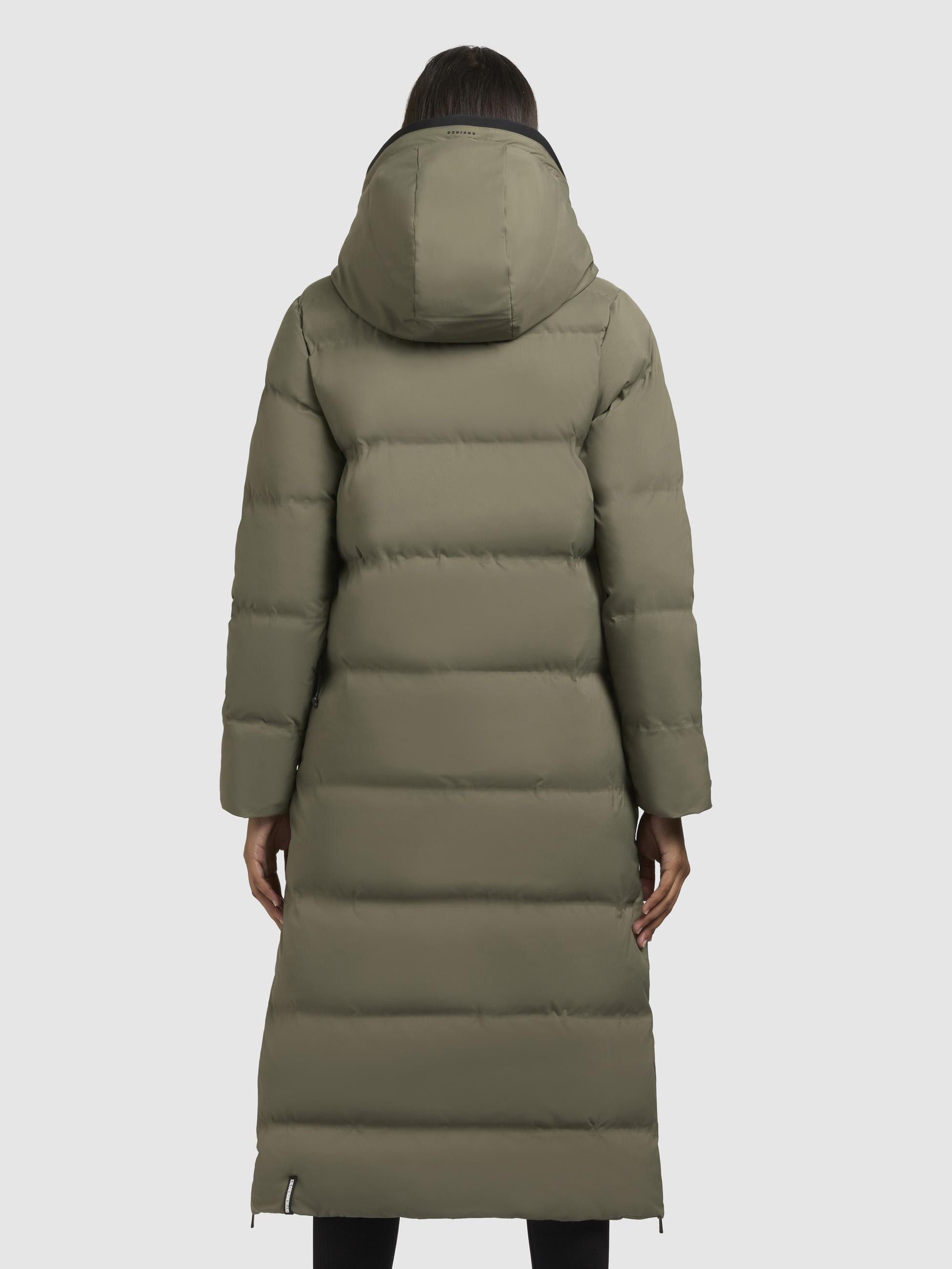 khujo Steppmantel Mayla2-YM Warmer Damen Wintermantel mit großer Kapuze