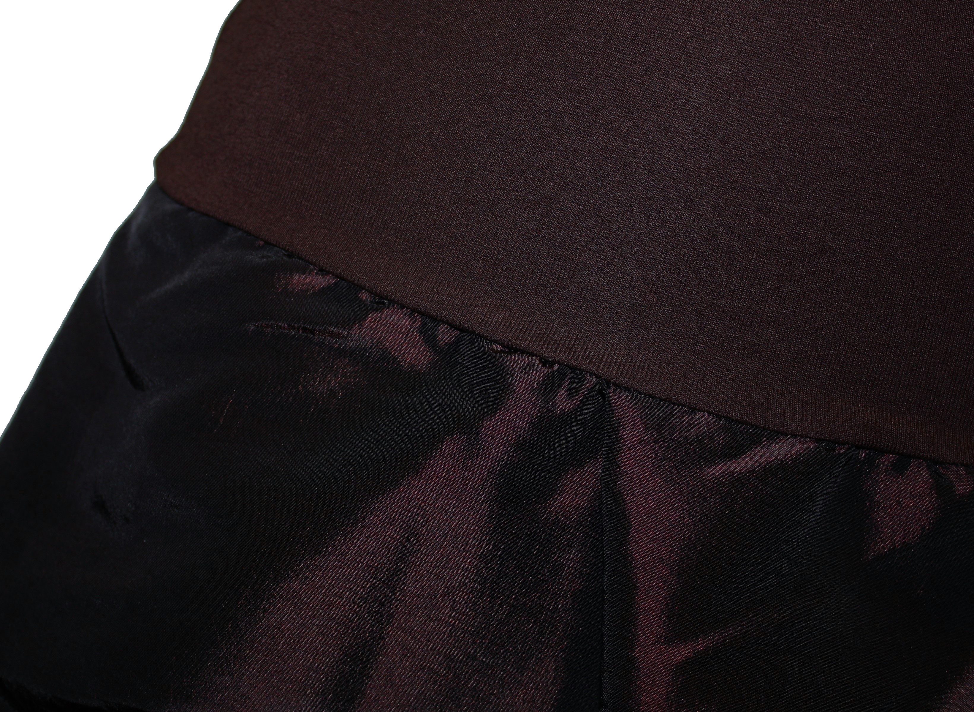 dunkle design Ballonrock A-Linie Taft 65cm Uni oder Bestickt elastischer Bund