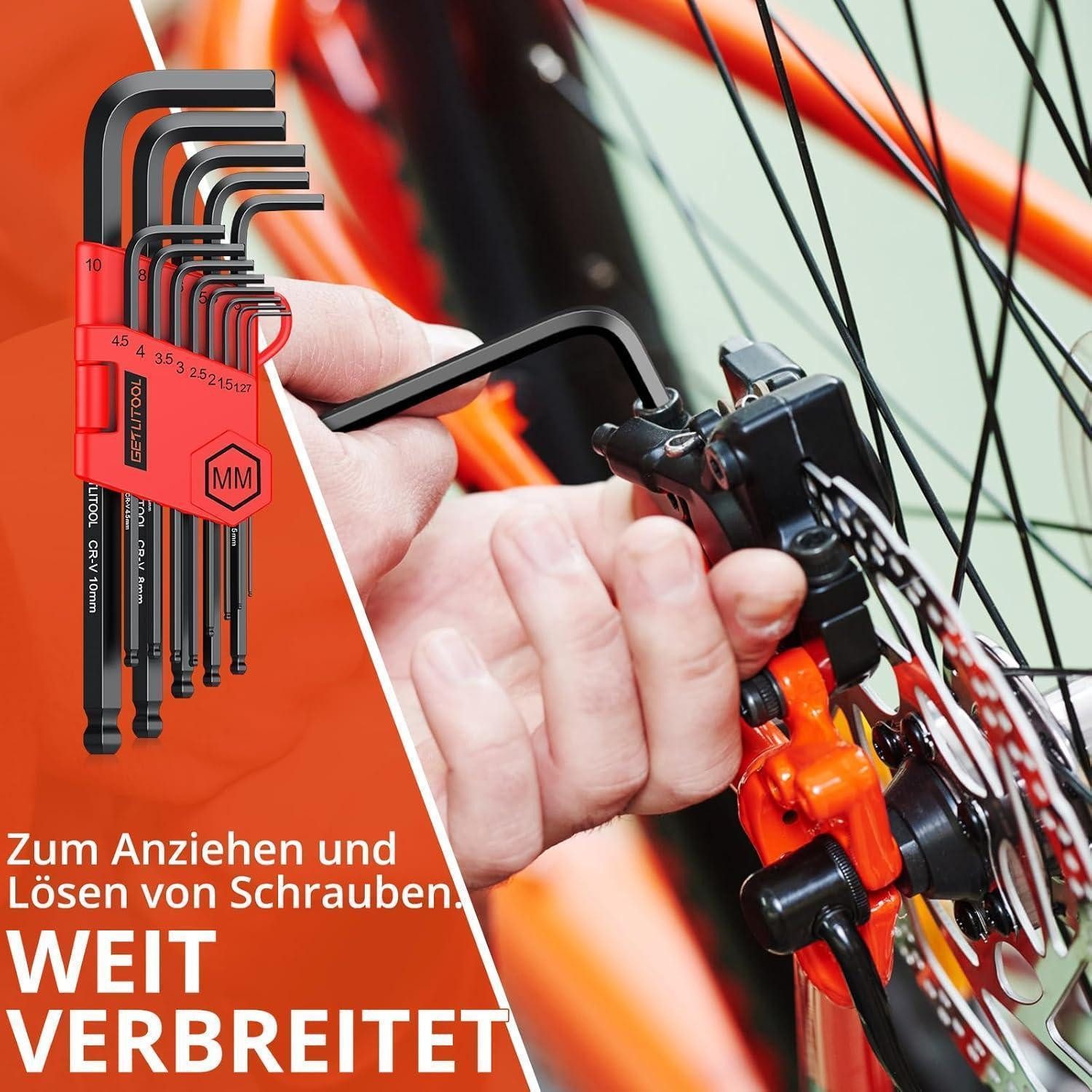 LuxusKollektion Innensechskantschlüssel Innensechskantsatz 26tlg Metrisch Zoll CrV 26PCS_Hex(MM&SAE)