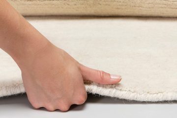 Wollteppich Nakarta 1, THEKO, rechteckig, Höhe: 12 mm, reine Wolle, Uni-Farben, handgeknüpft