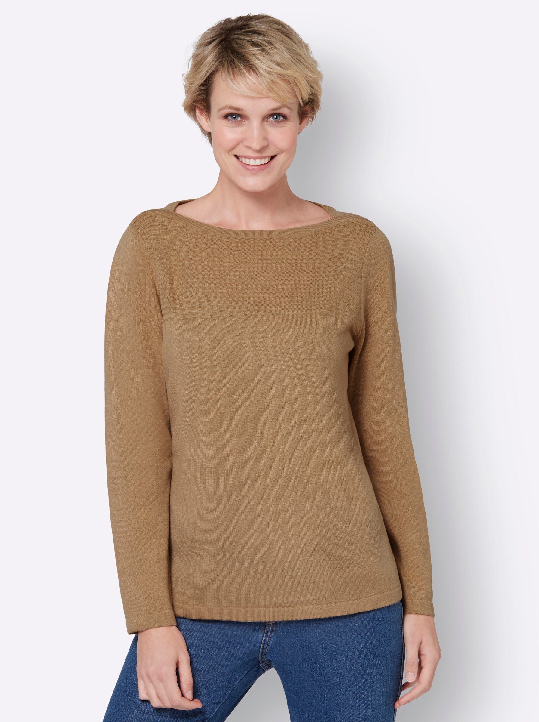 Sieh an! Strickpullover camel