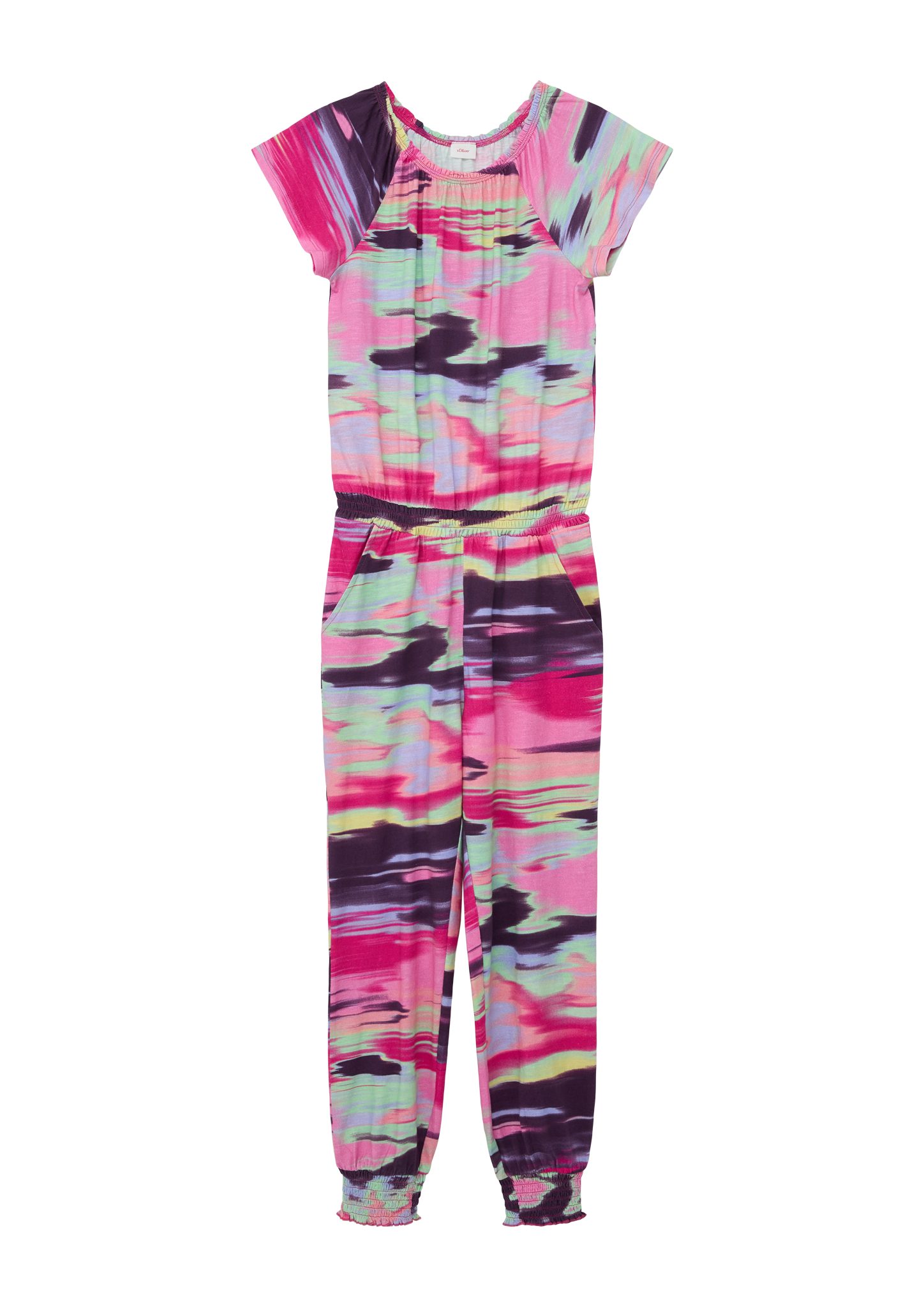 s.Oliver Overall Overall Print abstraktem mit Smok-Detail