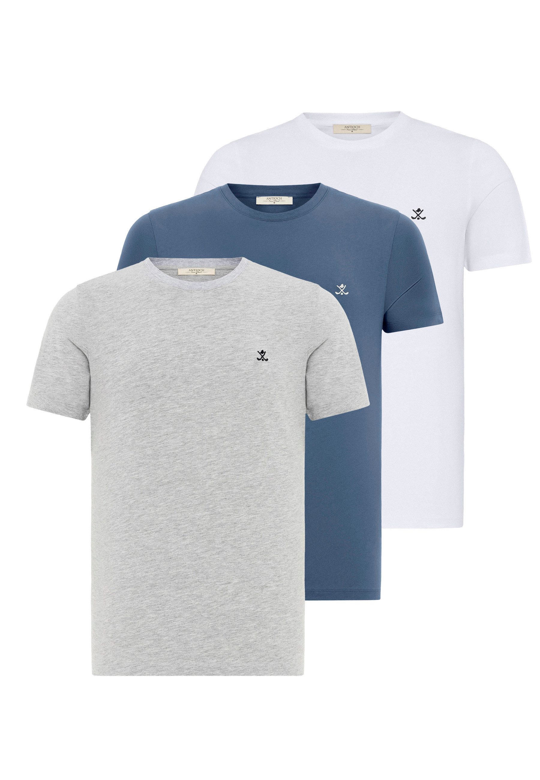 Antioch  T-Shirts & Poloshirts Patrice 3 Pack Regular Fit Basic T-Shirt günstig online kaufen