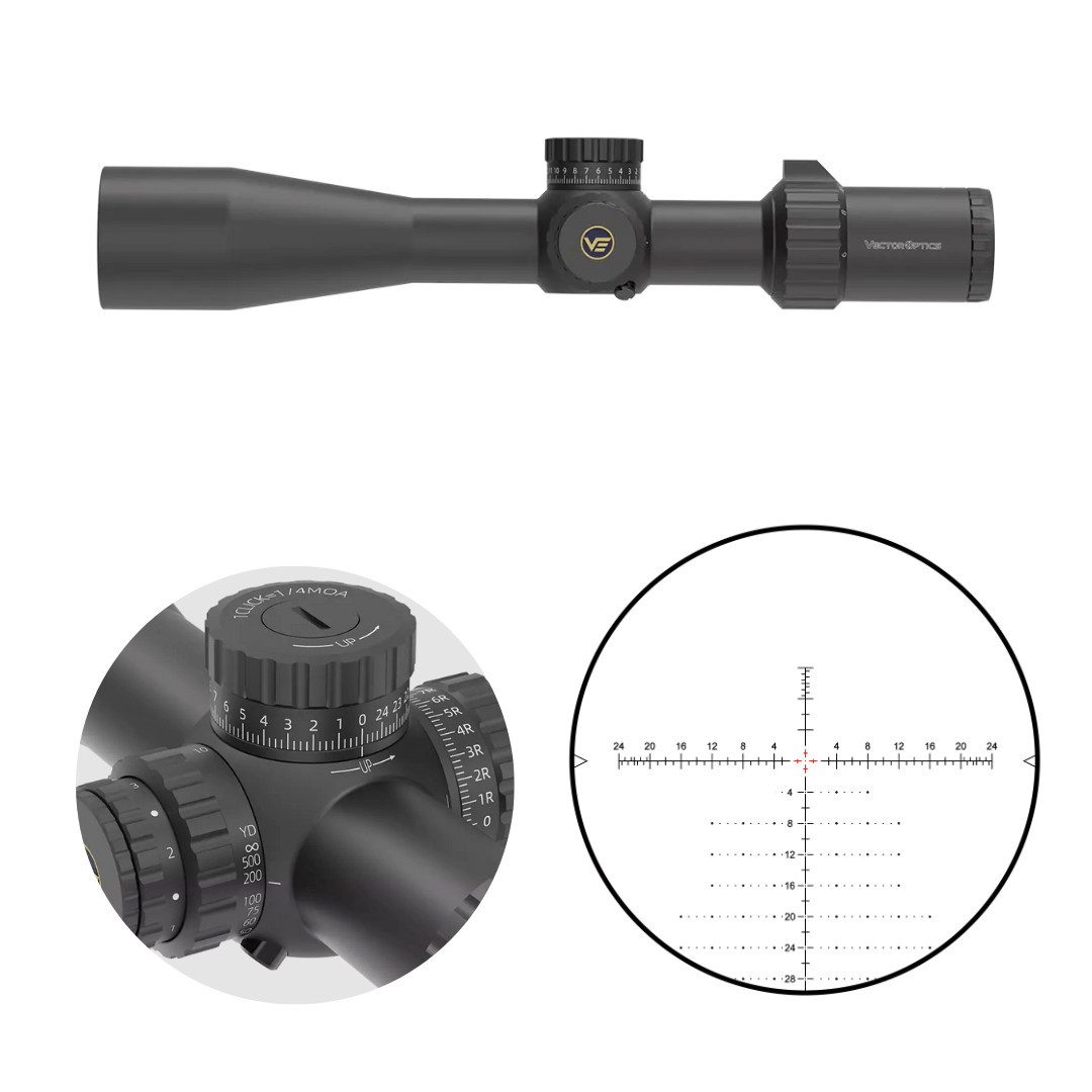 Vector Optics Vector Optics SCFF-51 Tauron 6-24x50 HD MOA Zielfernrohr (Ideal für Jagd, Sport und Airsoft)