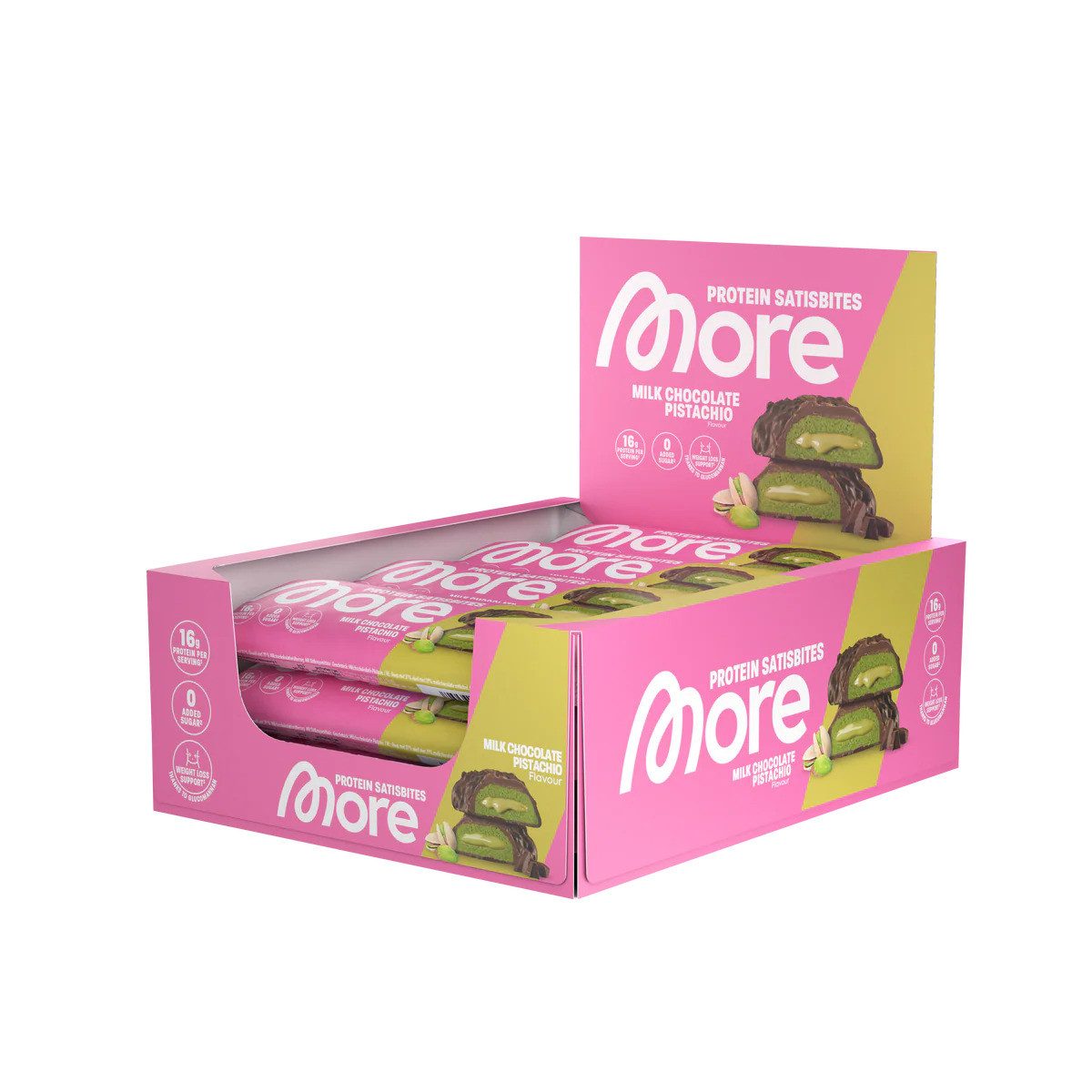 ESN Protein Satisbites 12 x 2x25g - Milk Chocolate Pistachio Bites, 550 g, Bites