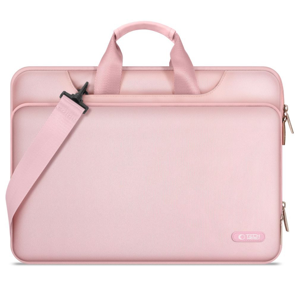 TECH PROTECT Laptoptasche Notebooktasche Umhängetasche Schutzhülle (Spar-Set, 1-tlg., 43 x 31 x 4 cm gepolstert), 360°-Schutz, Schultergurt, Reißverschluss, Trolleyband