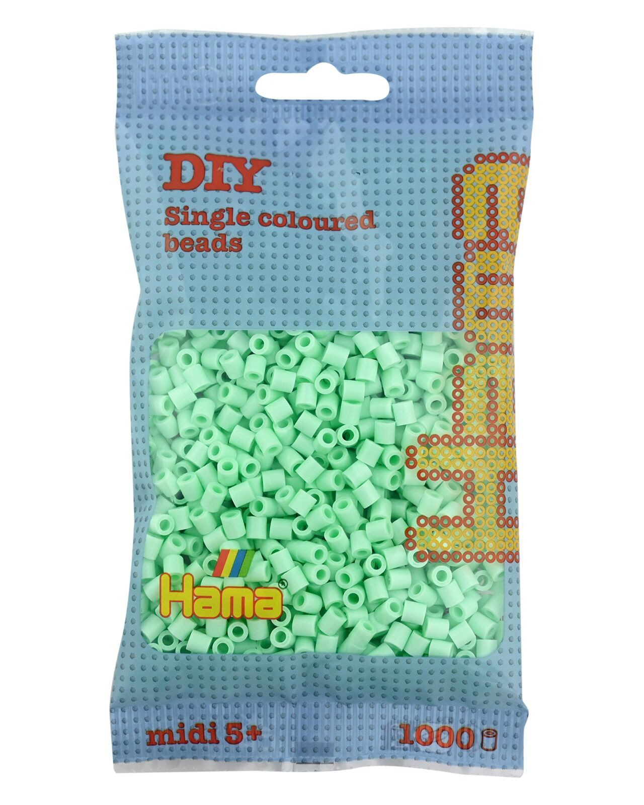 Hama Bügelperlen Hama Beutel mit 1000 Midi-Bügelperlen pastell-mint