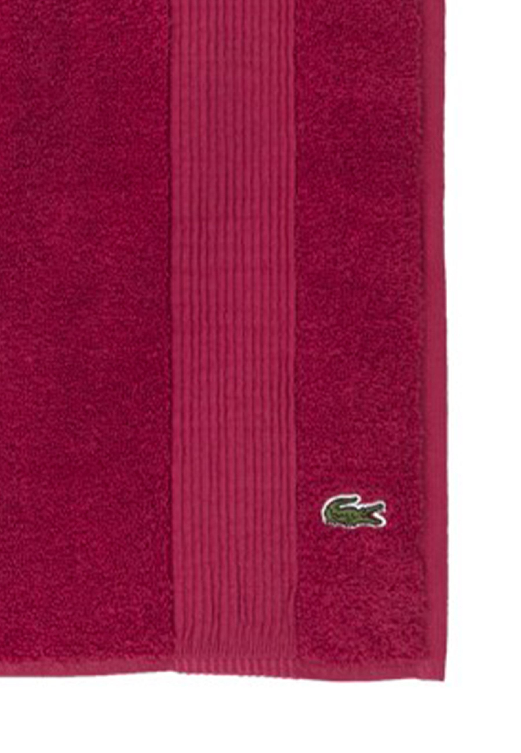 Lacoste Badematte LLECROCO, Höhe 3 mm, schnell trocknend, Baumwolle, mit Label-Applikationen