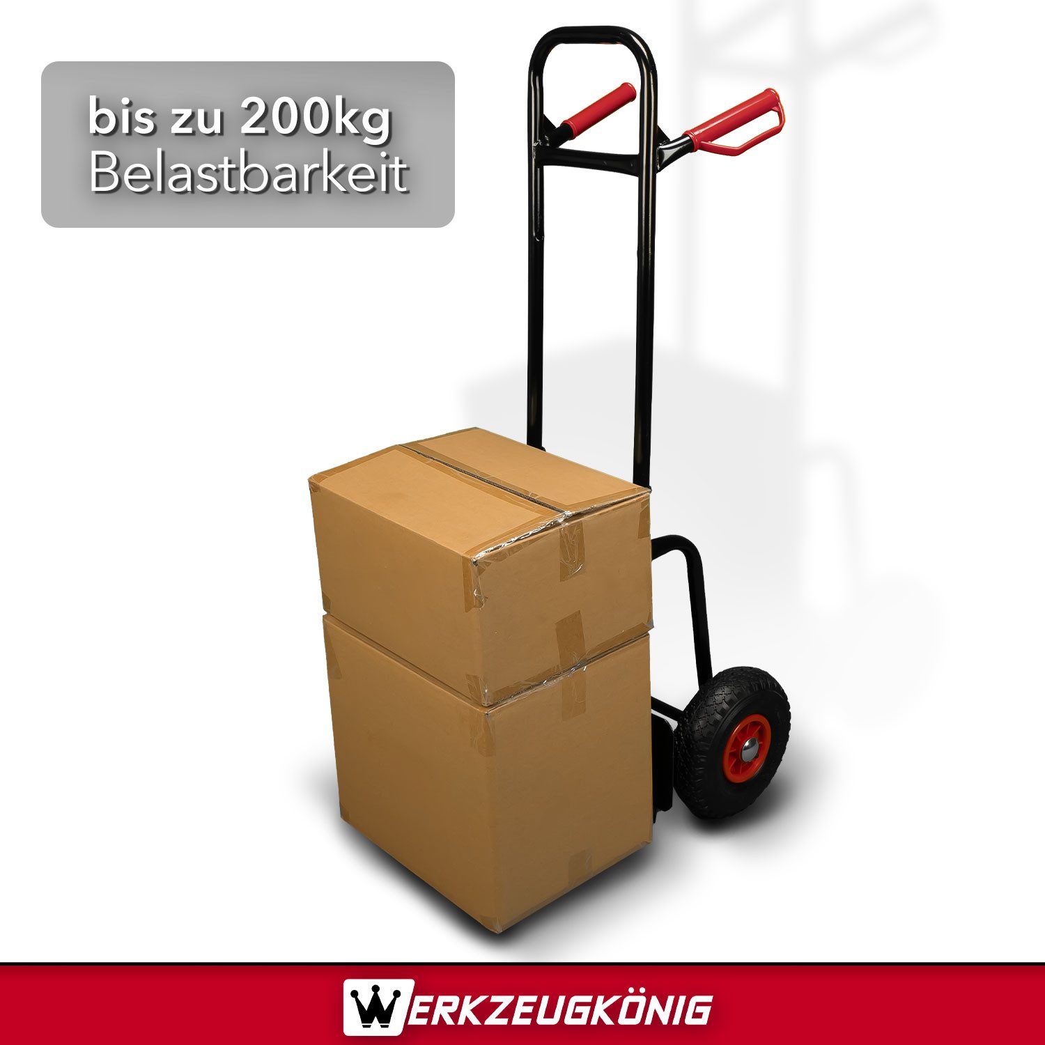 Werkzeugkönig Sackkarre klappbar Treppensteiger, höhenverstellbare Telekopgriffe - belastbar bis 200 kg - Klappfunktion – Bild 4 von 5