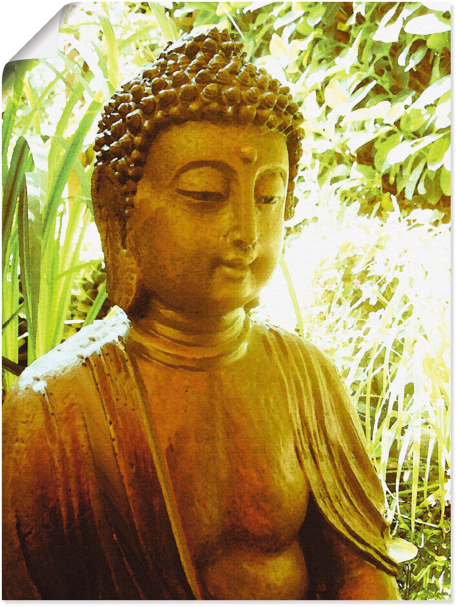 Artland Wandbild Die Seele von Buddha, Religion (1 St), als Leinwandbild, Wandaufkleber oder Poster in versch. Größen