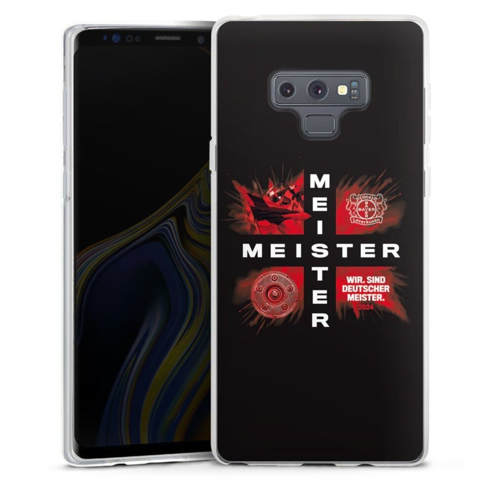DeinDesign Handyhülle Bayer 04 Leverkusen Meister Offizielles Lizenzprodukt, Samsung Galaxy Note 9 Silikon Hülle Bumper Case Handy Schutzhülle