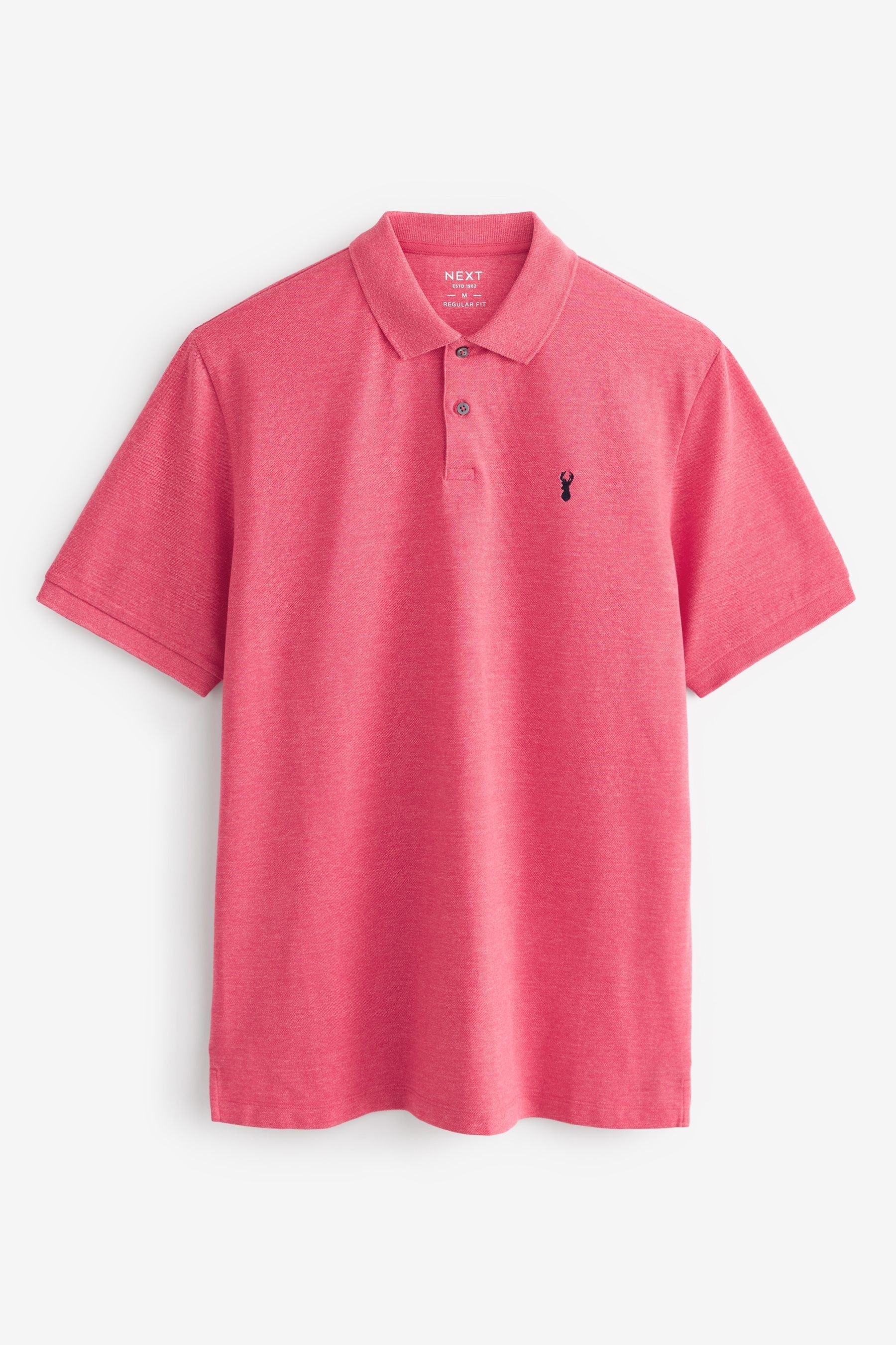 Poloshirt (1-tlg) Piqué-Poloshirt Marl Next Pink