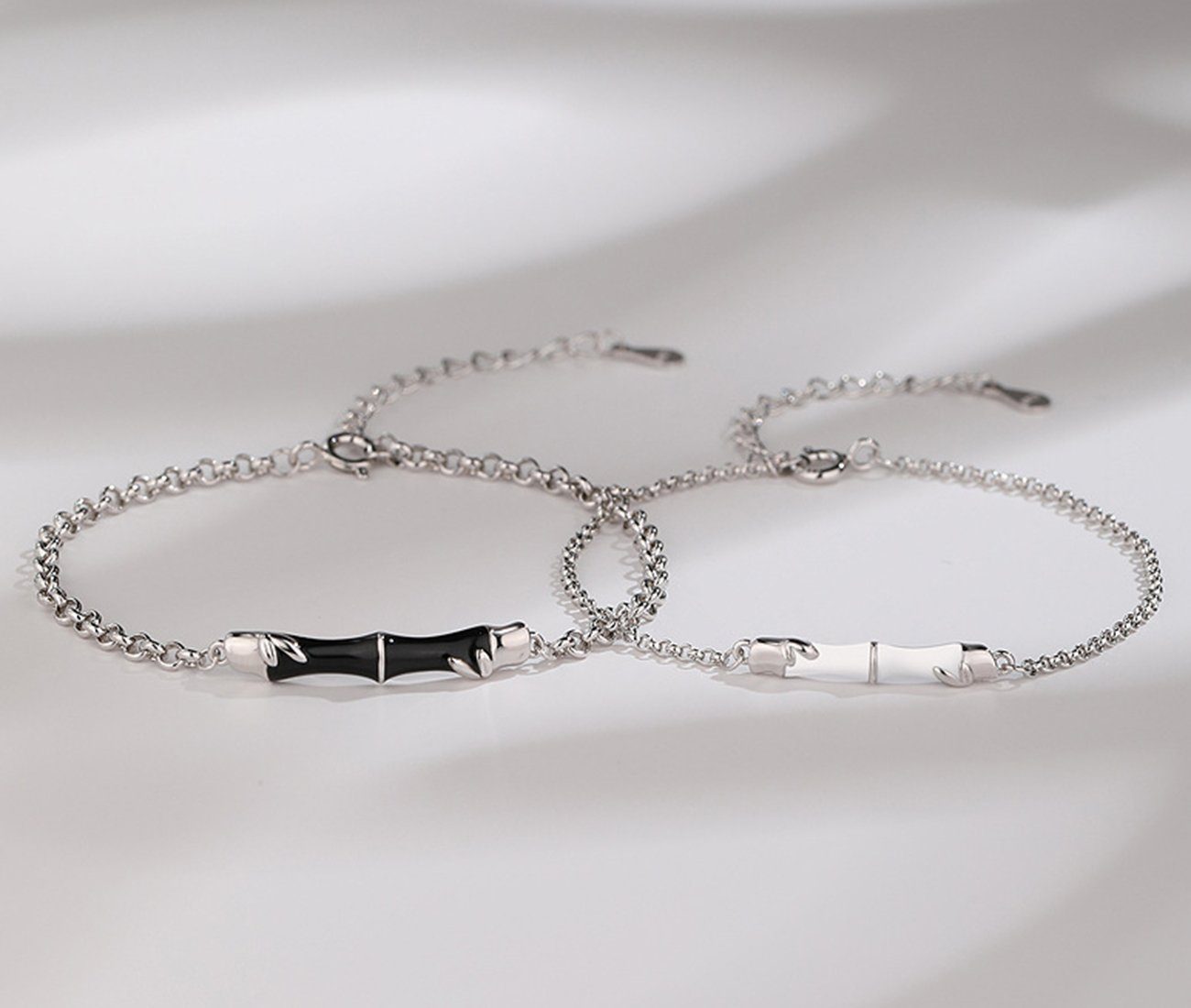 Sterlingsilber-Armband, Damen Haiaveng Paar-Armband, Bambus-Armband,für S925 Herren und Bettelarmband
