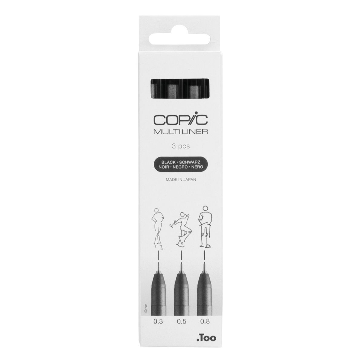 COPIC Copic Marker Copic Multiliner-Set schwarz 0.3mm/0.5mm/0.8mm 3 Stück
