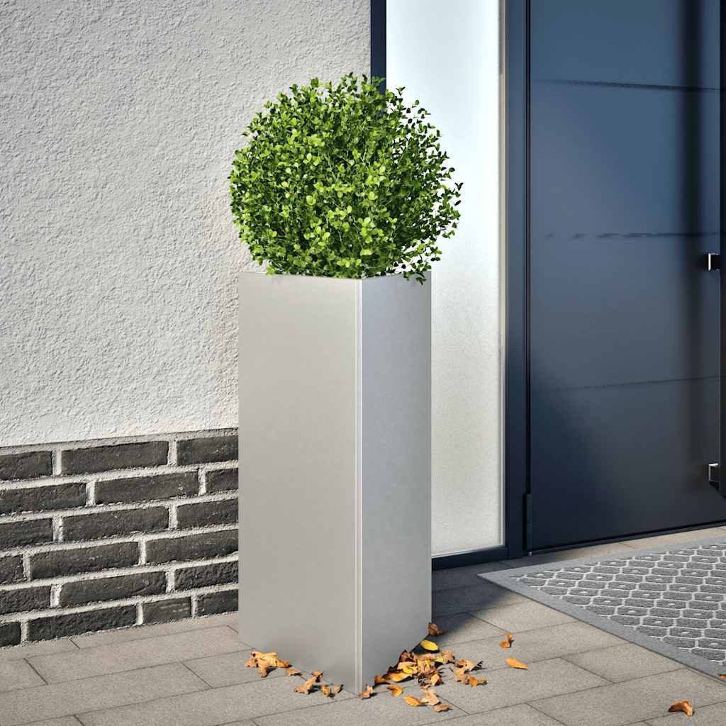 vidaXL Blumentopf Pflanzkübel Dreieckig 40x34,5x75 cm Verzinkter Stahl (1 St)