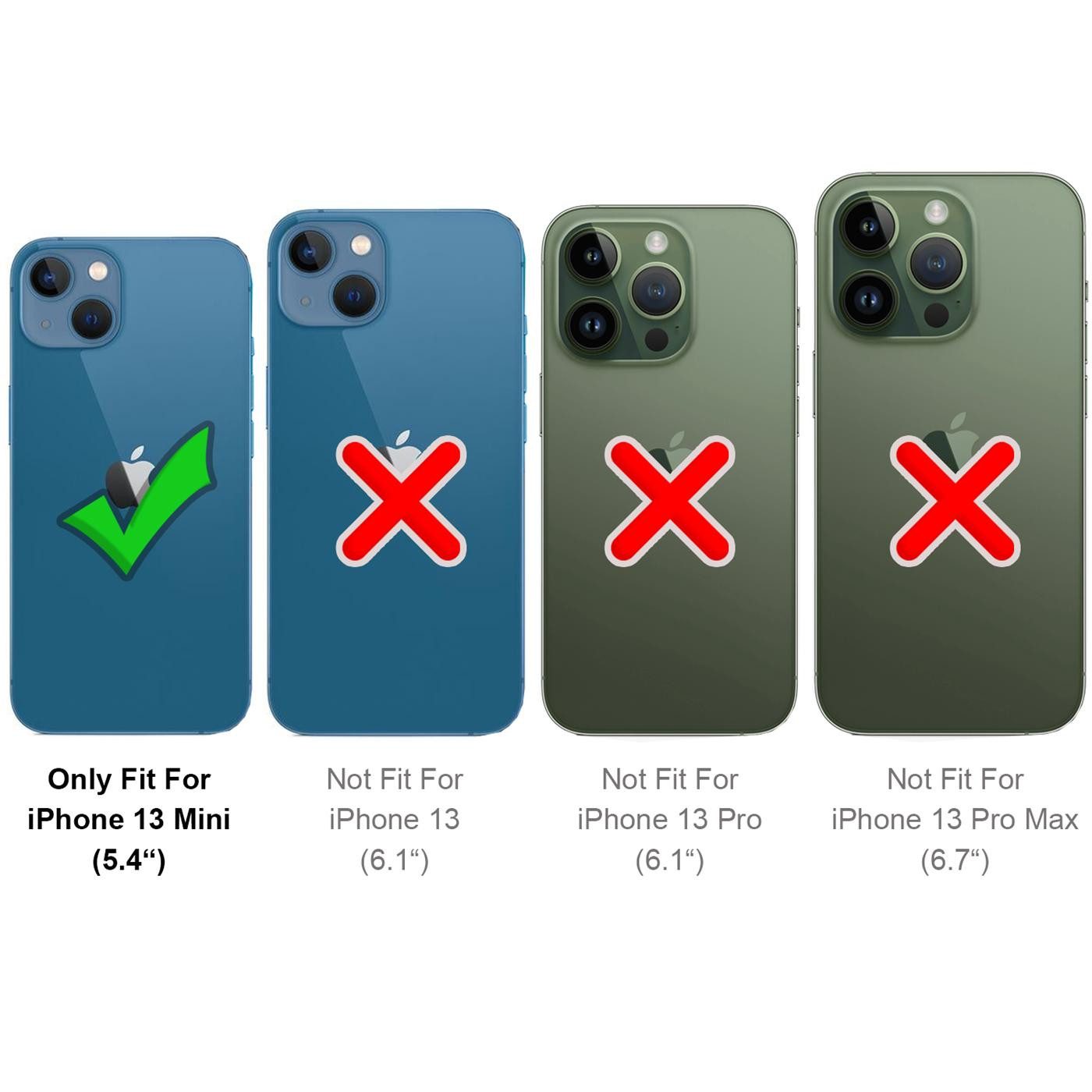 CoolGadget Handyhülle Defender Series Handy Hülle für Apple iPhone 13 Mini 5,4 Zoll, Magsafe TPU Schlicht Robust Schutzhülle für iPhone 13 Mini Hülle