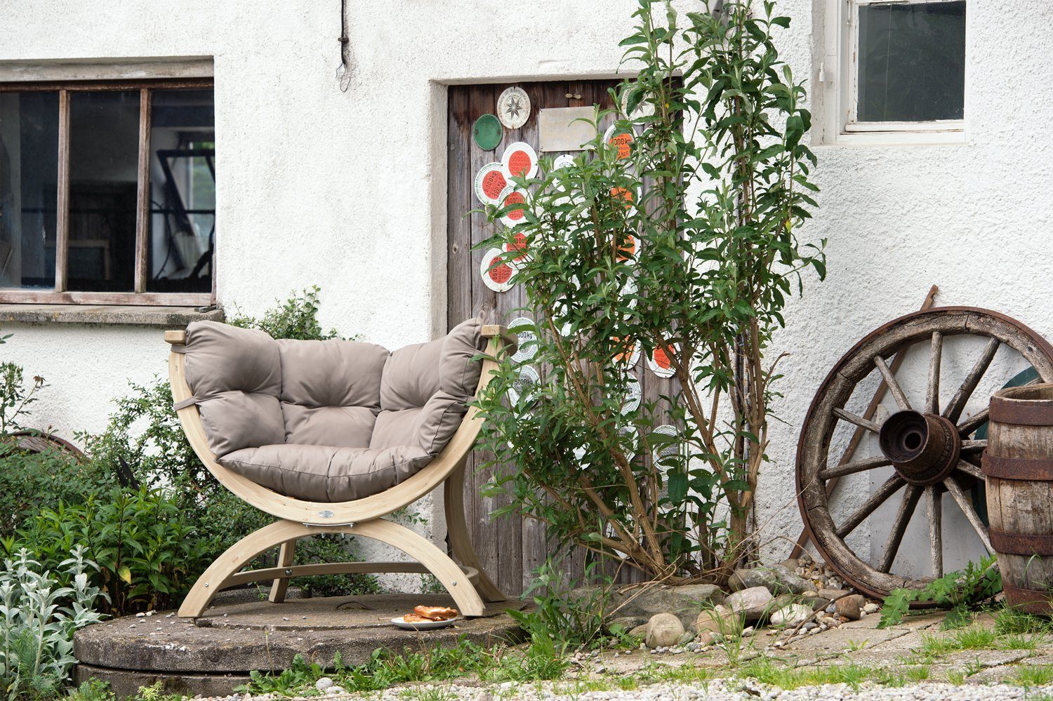 Amazonas Loungeset Sessel Siena Uno Anthracite aus FSC Fichtenholz