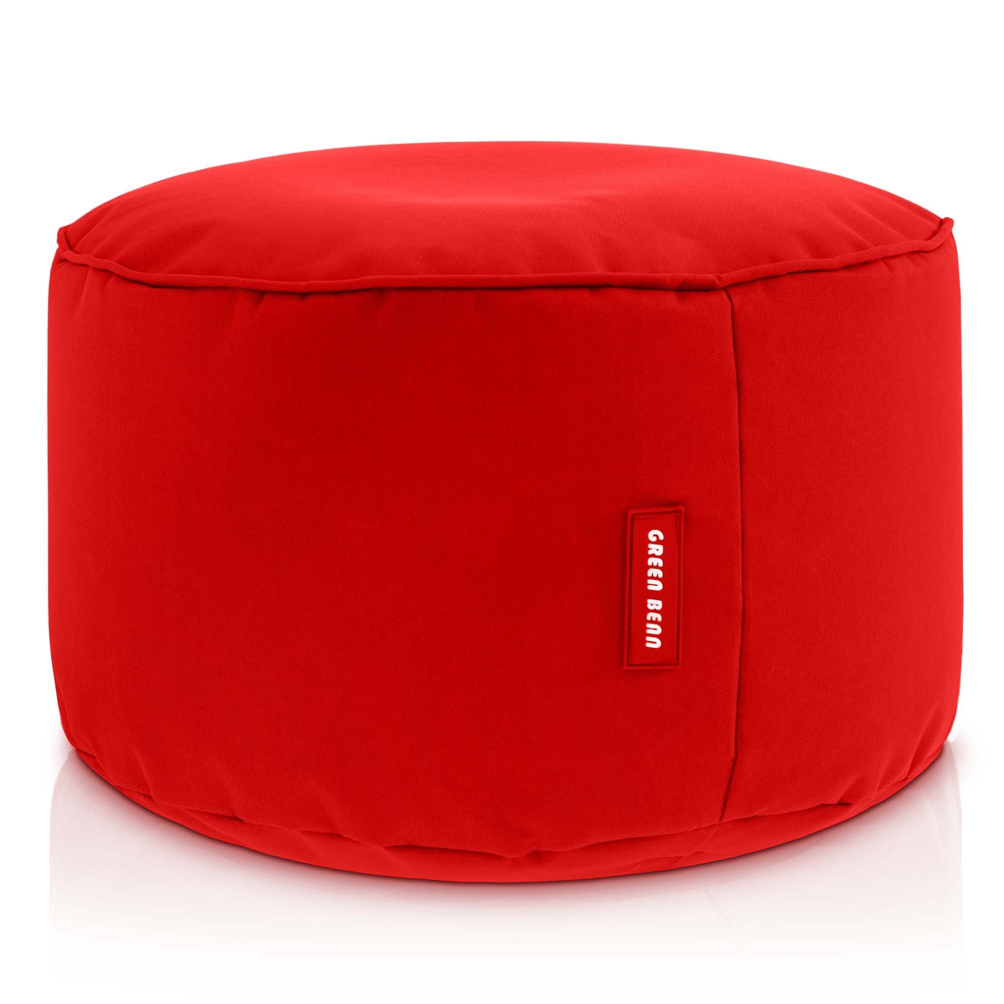 Green Bean Pouf Stay (Sitzsack-Hocker 25x45cm mit EPS-Perlen Füllung -, Подставка для ног Fußkissen Sitz-Pouf für Sitzsäcke), Bodenkissen für Kinder und Erwachsene - Sitzkissen Стулья